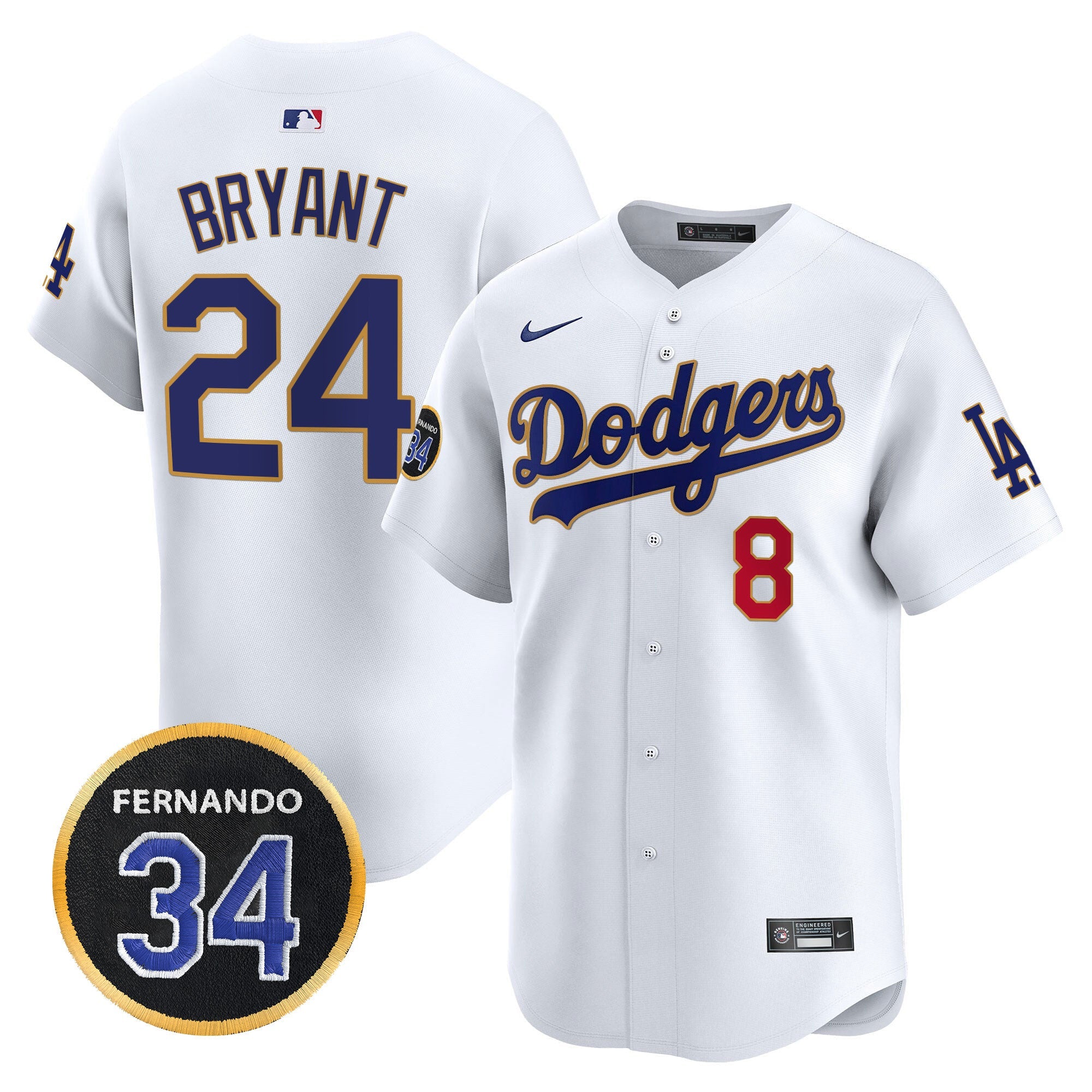 Men’s Fernando Valenzuela Memorial Patch Vapor Premier Limited Jersey