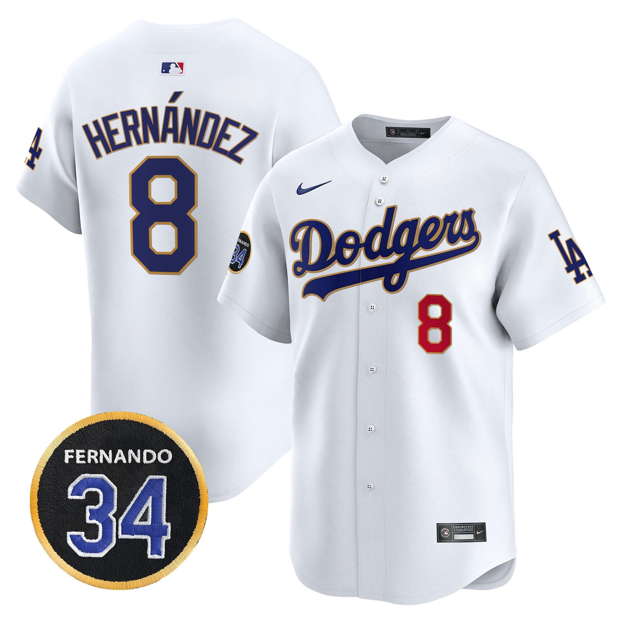 Men’s Fernando Valenzuela Memorial Patch Vapor Premier Limited Jersey