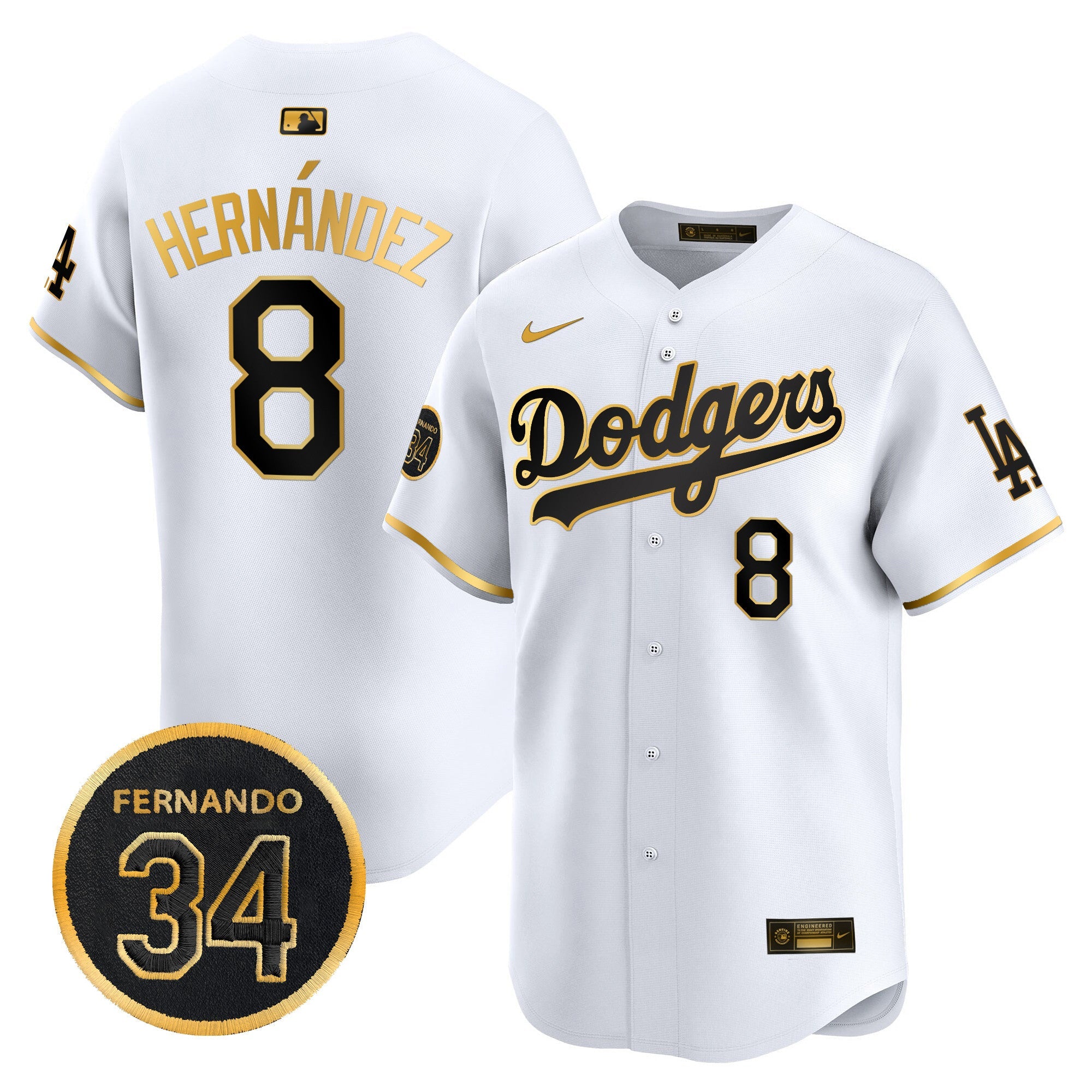 Men’s Fernando Valenzuela Memorial Patch Vapor Premier Limited Jersey