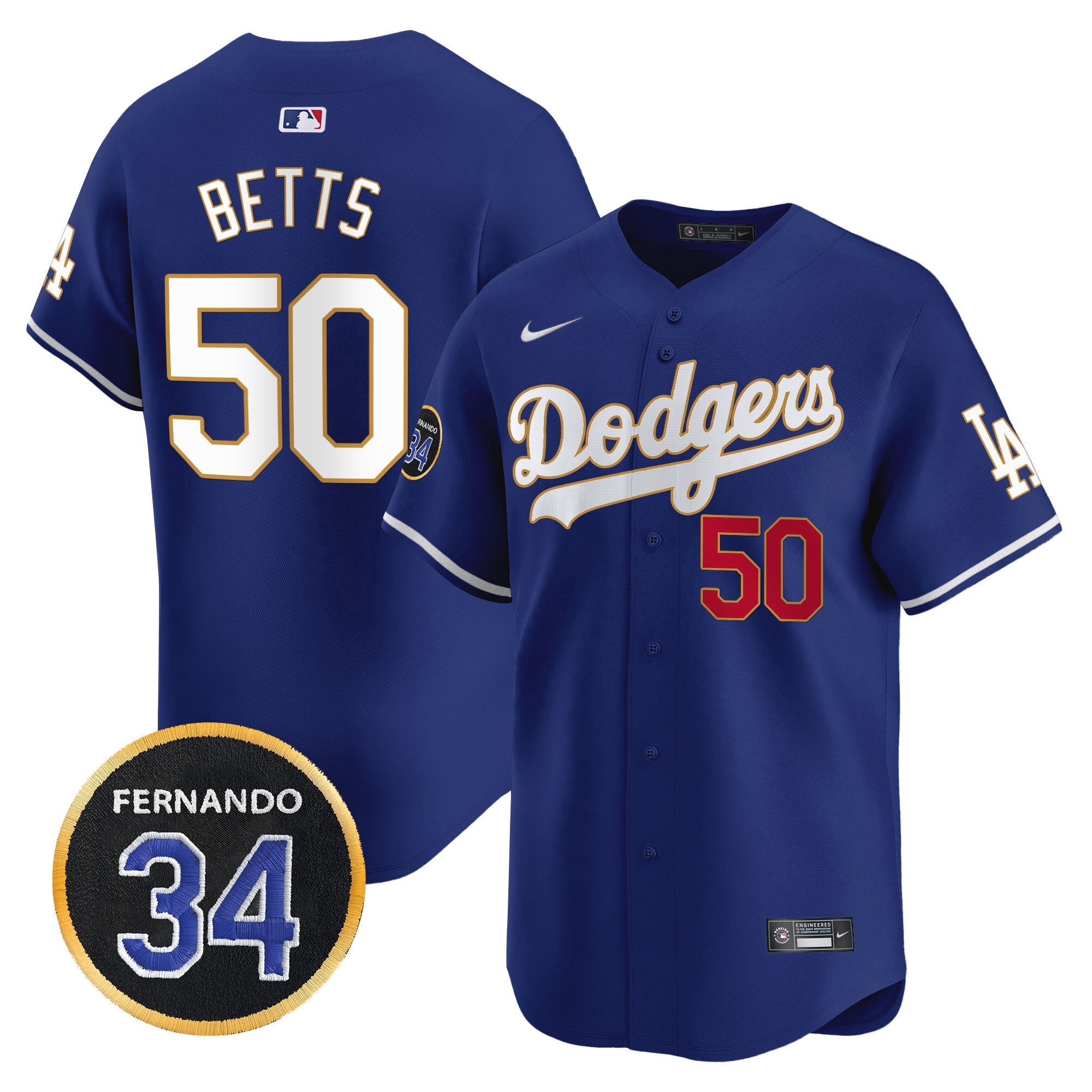 Men’s Fernando Valenzuela Memorial Patch Vapor Premier Limited Jersey