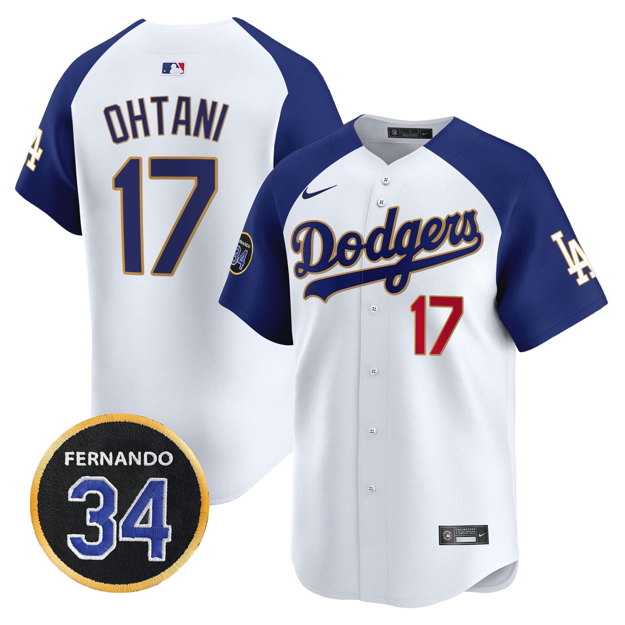 Men’s Fernando Valenzuela Memorial Patch Vapor Premier Limited Jersey