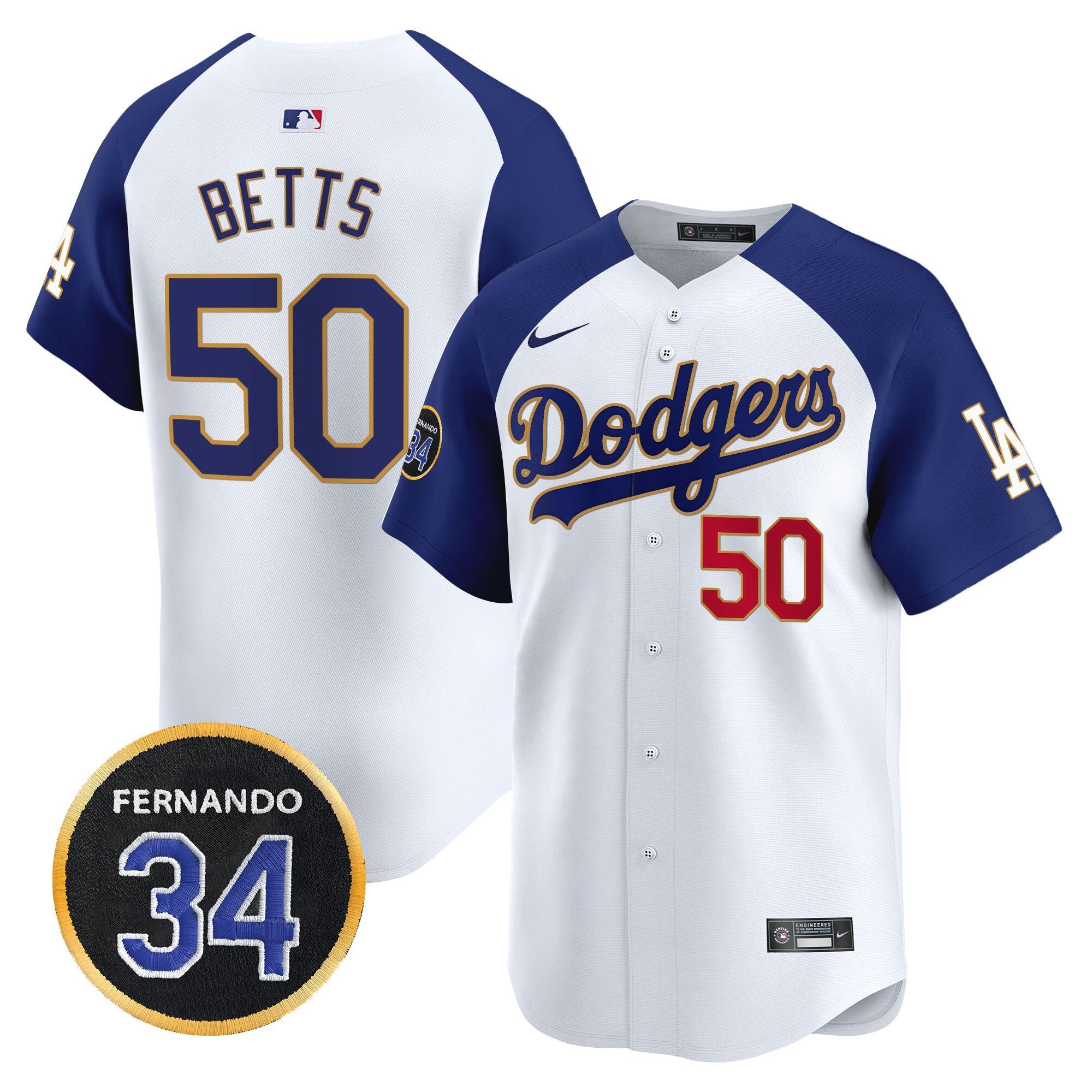 Men’s Fernando Valenzuela Memorial Patch Vapor Premier Limited Jersey