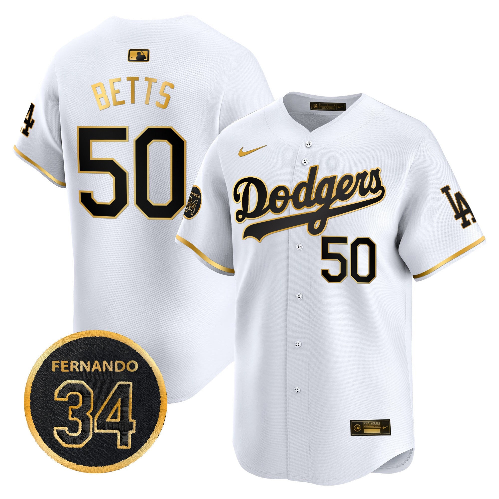 Men’s Fernando Valenzuela Memorial Patch Vapor Premier Limited Jersey