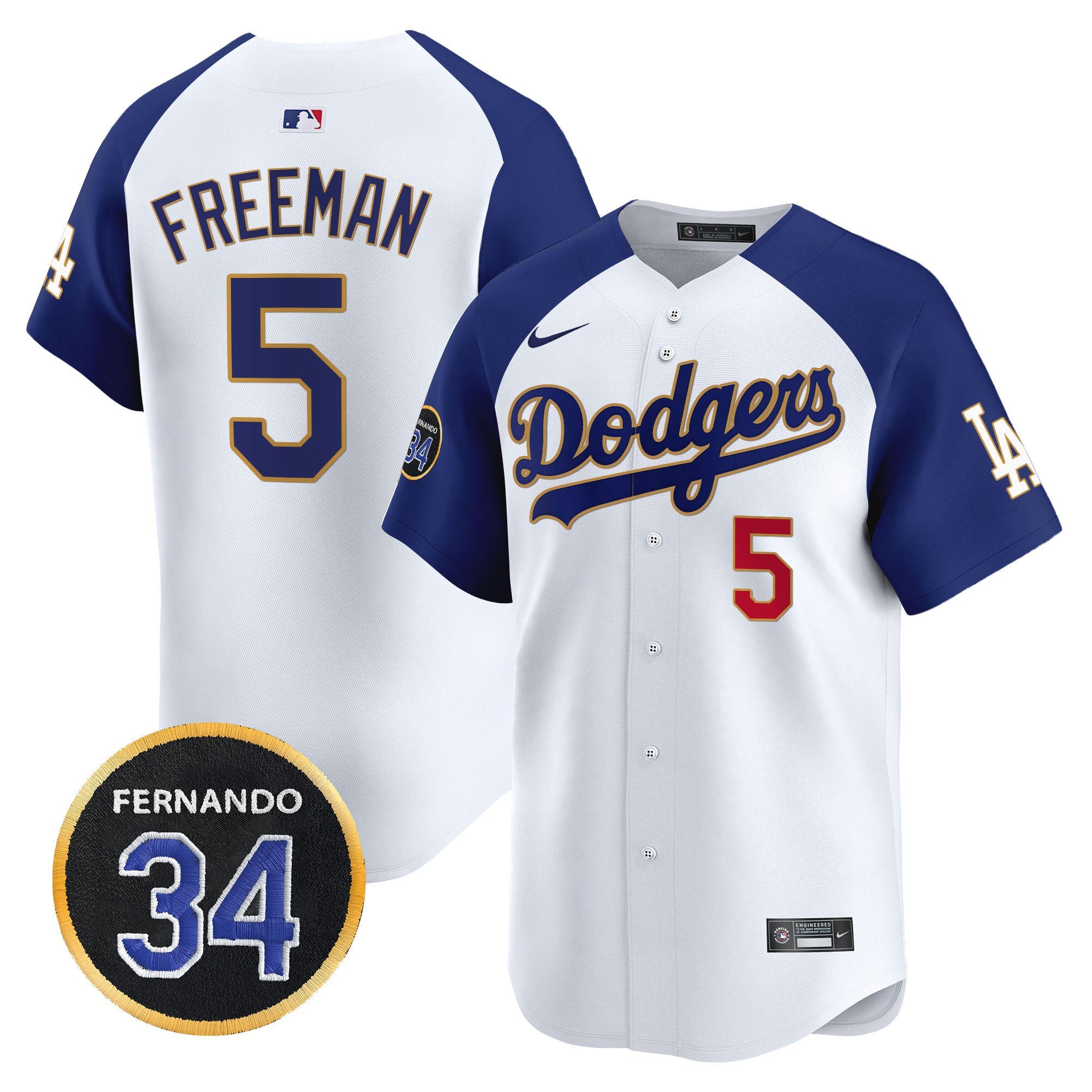 Men’s Fernando Valenzuela Memorial Patch Vapor Premier Limited Jersey