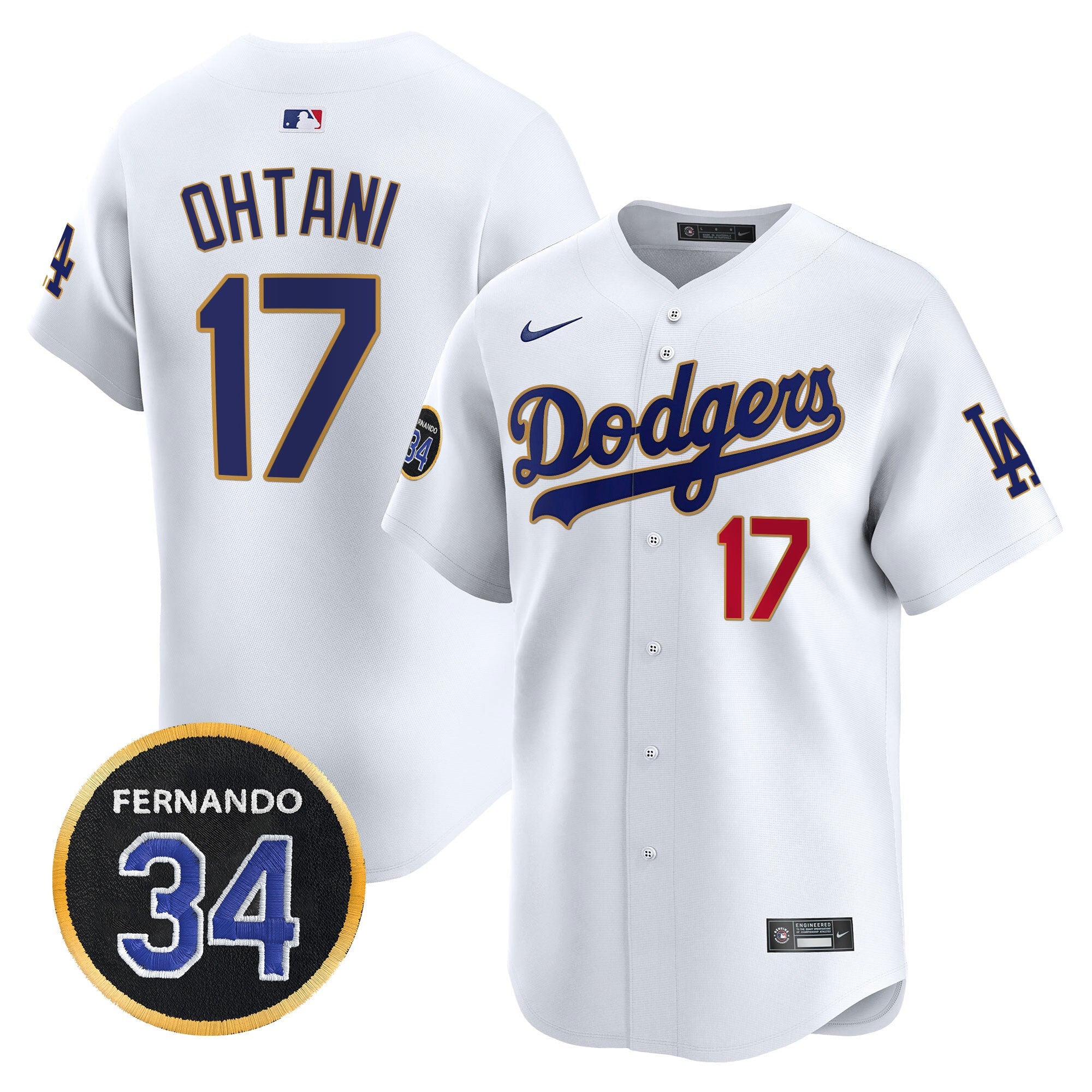 Men’s Fernando Valenzuela Memorial Patch Vapor Premier Limited Jersey
