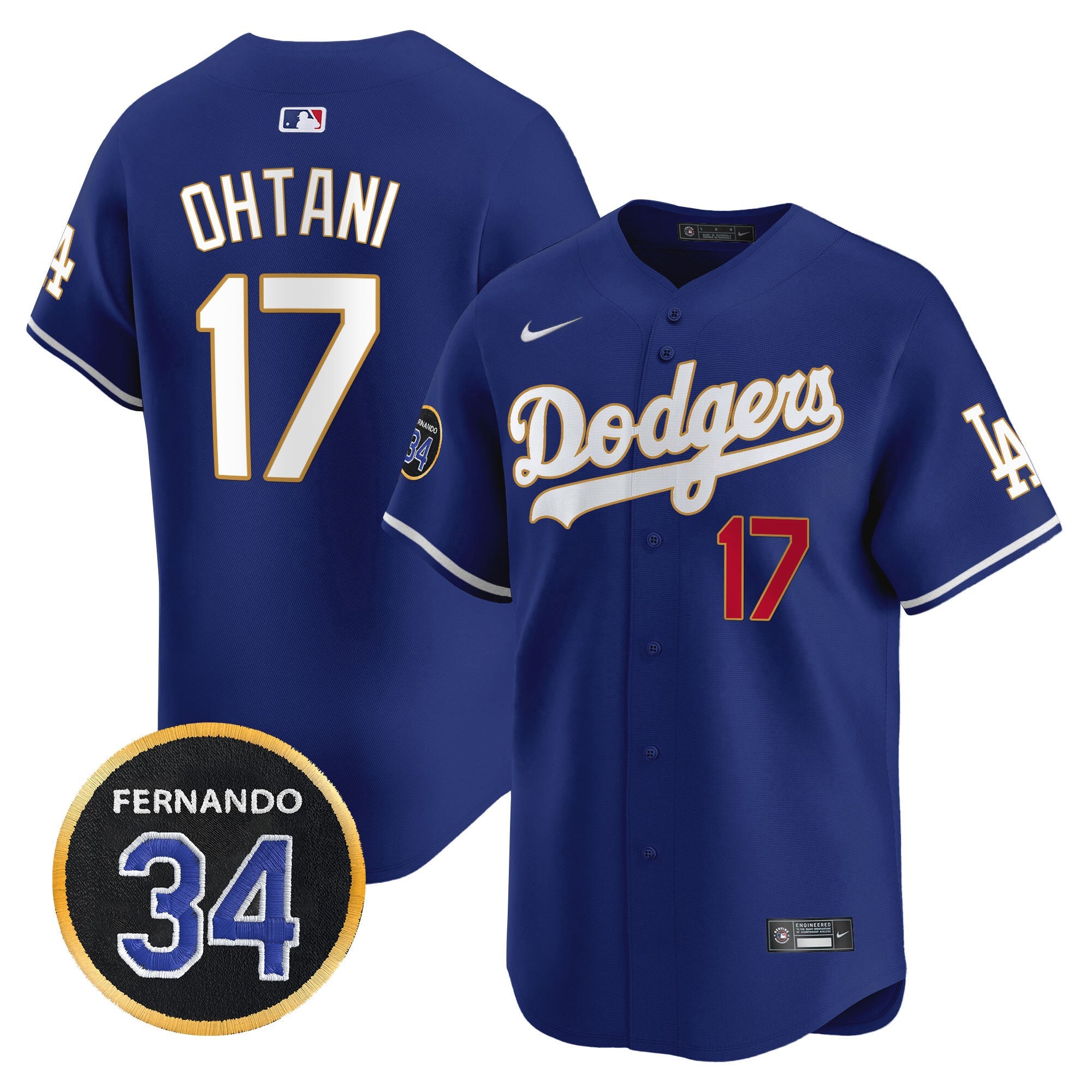 Men’s Fernando Valenzuela Memorial Patch Vapor Premier Limited Jersey