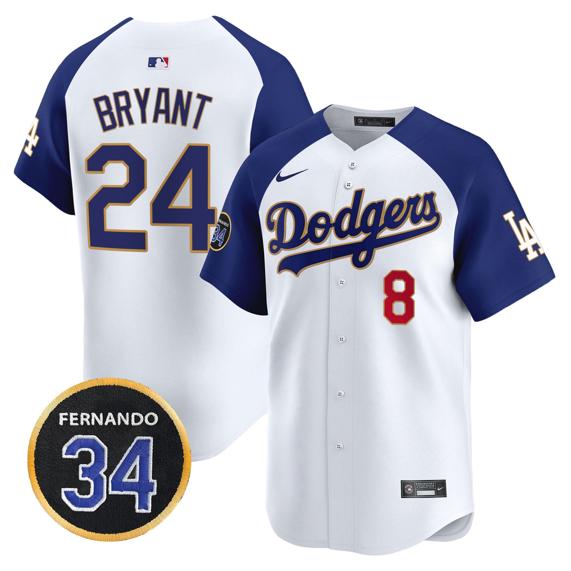 Men’s Fernando Valenzuela Memorial Patch Vapor Premier Limited Jersey