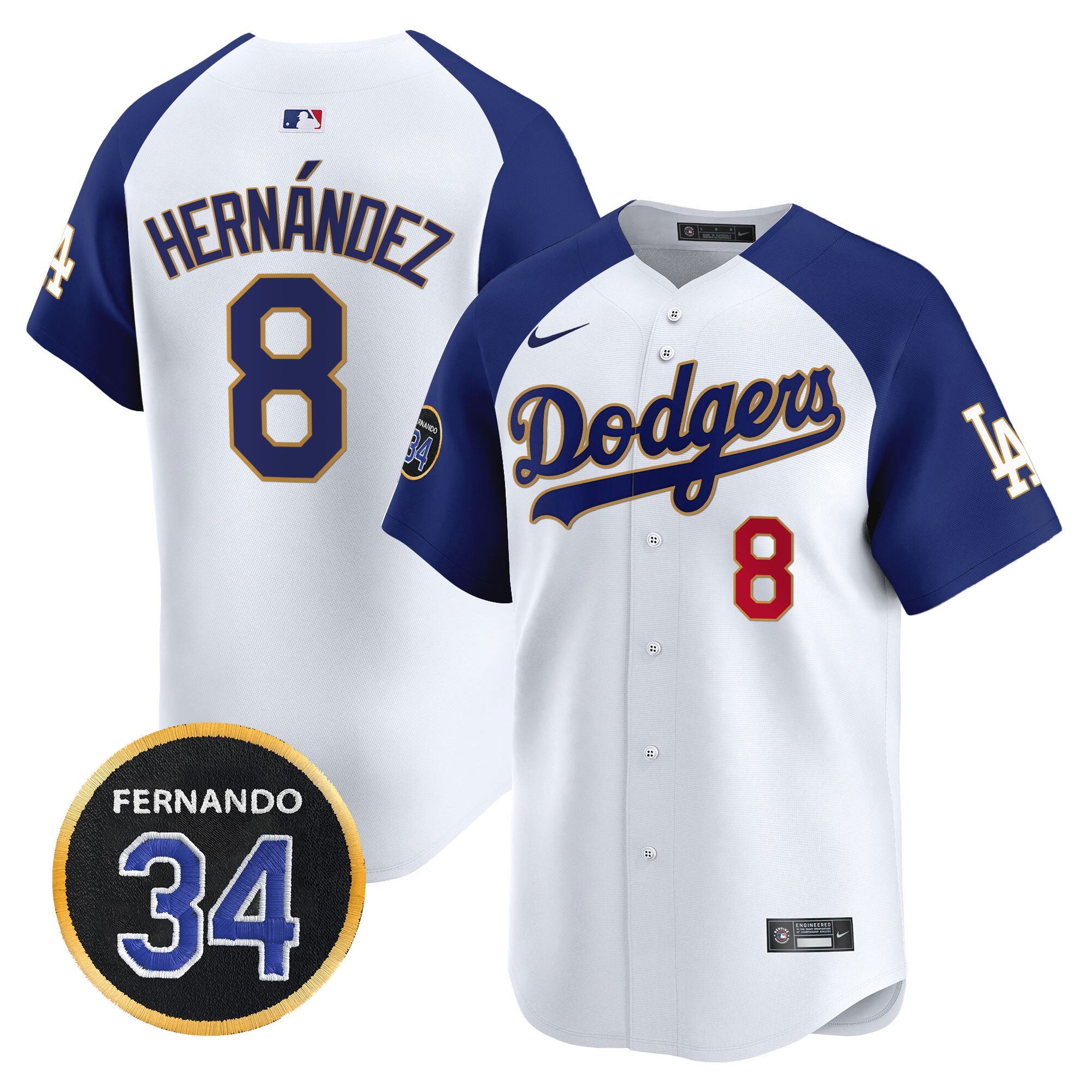 Men’s Fernando Valenzuela Memorial Patch Vapor Premier Limited Jersey