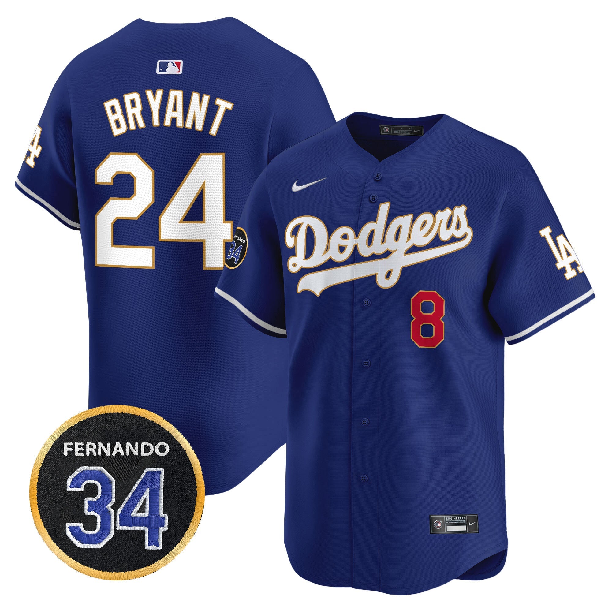 Men’s Fernando Valenzuela Memorial Patch Vapor Premier Limited Jersey