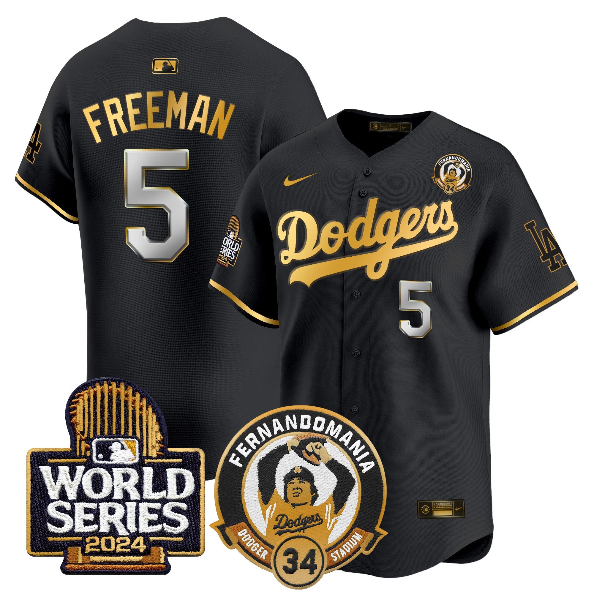 Men’s Fernando Valenzuela & 2024 World Series Patch Vapor Premier Limited Jersey V3