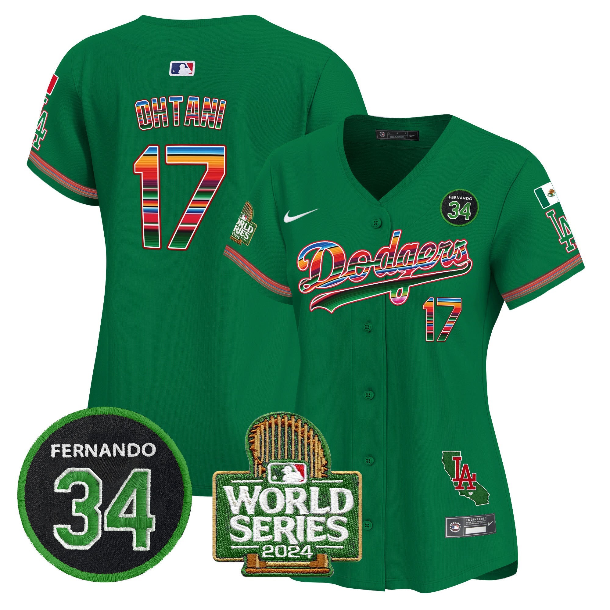 Women’s Mexico Fernando Memorial & 2024 World Series Patch Vapor Premier Limited Jersey