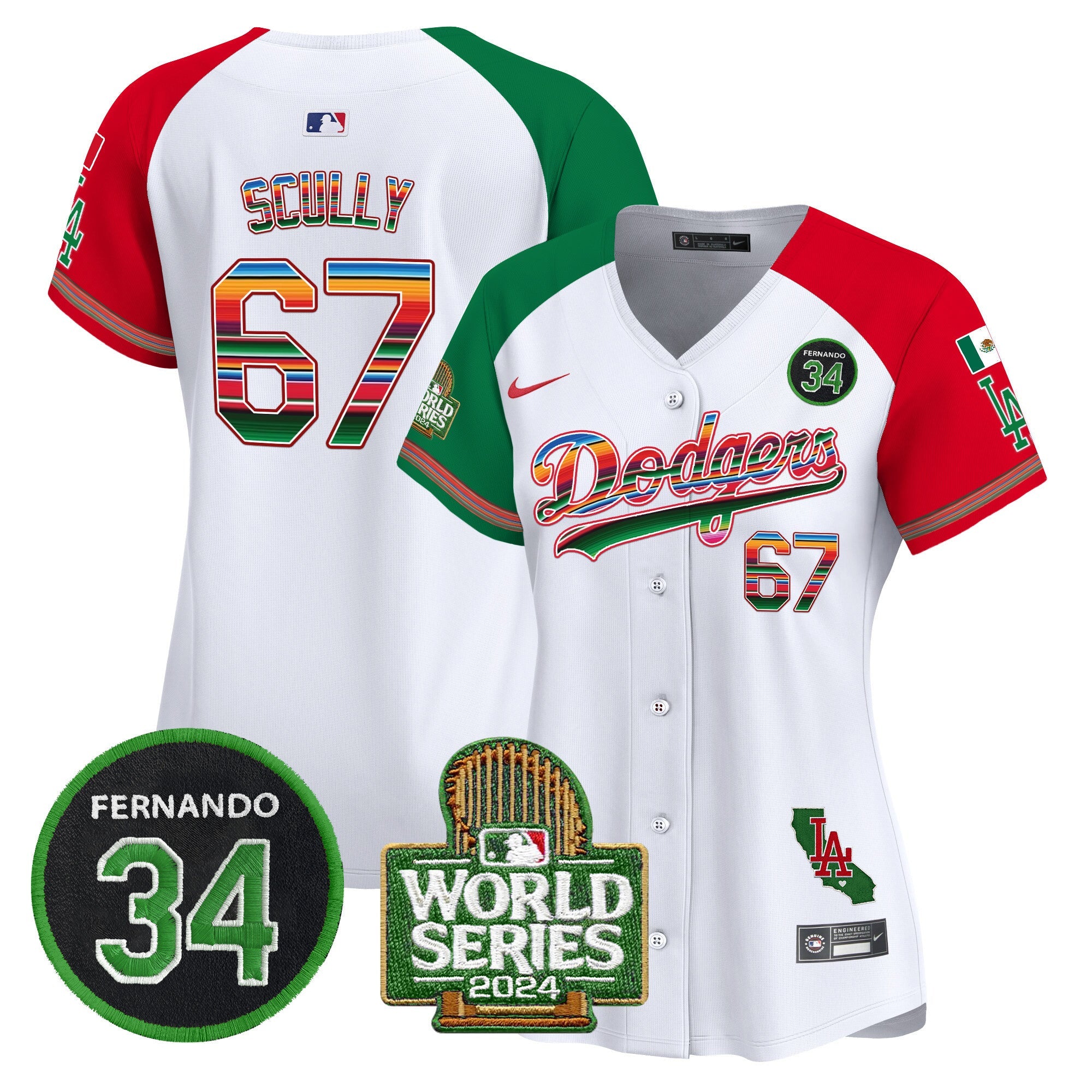 Women’s Mexico Fernando Memorial & 2024 World Series Patch Vapor Premier Limited Jersey