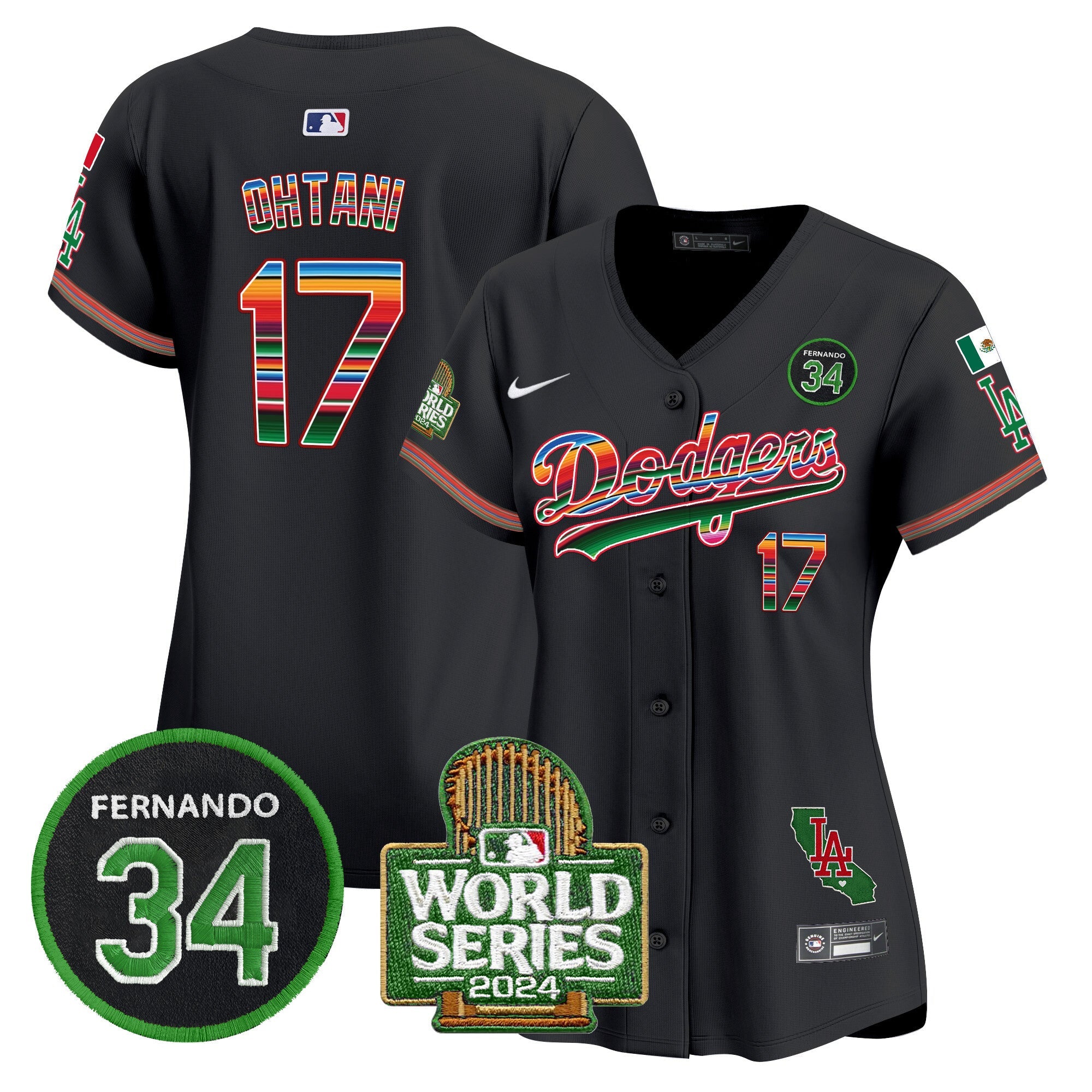 Women’s Mexico Fernando Memorial & 2024 World Series Patch Vapor Premier Limited Jersey