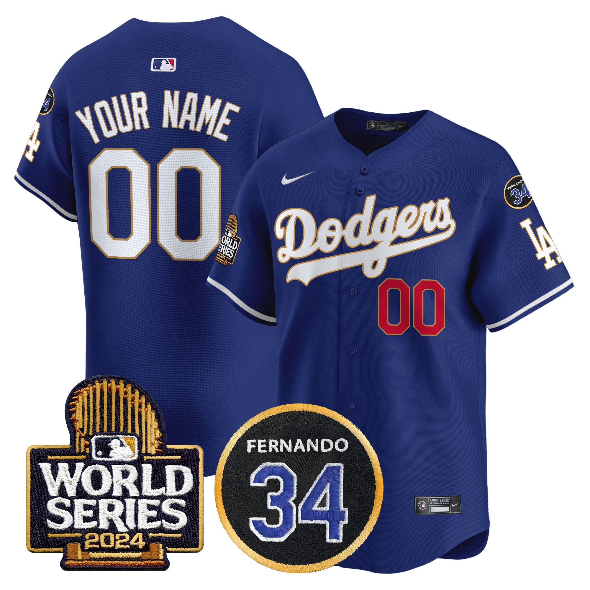 Fernando Memorial & 2024 World Series Patch Vapor Premier Limited Custom Jersey