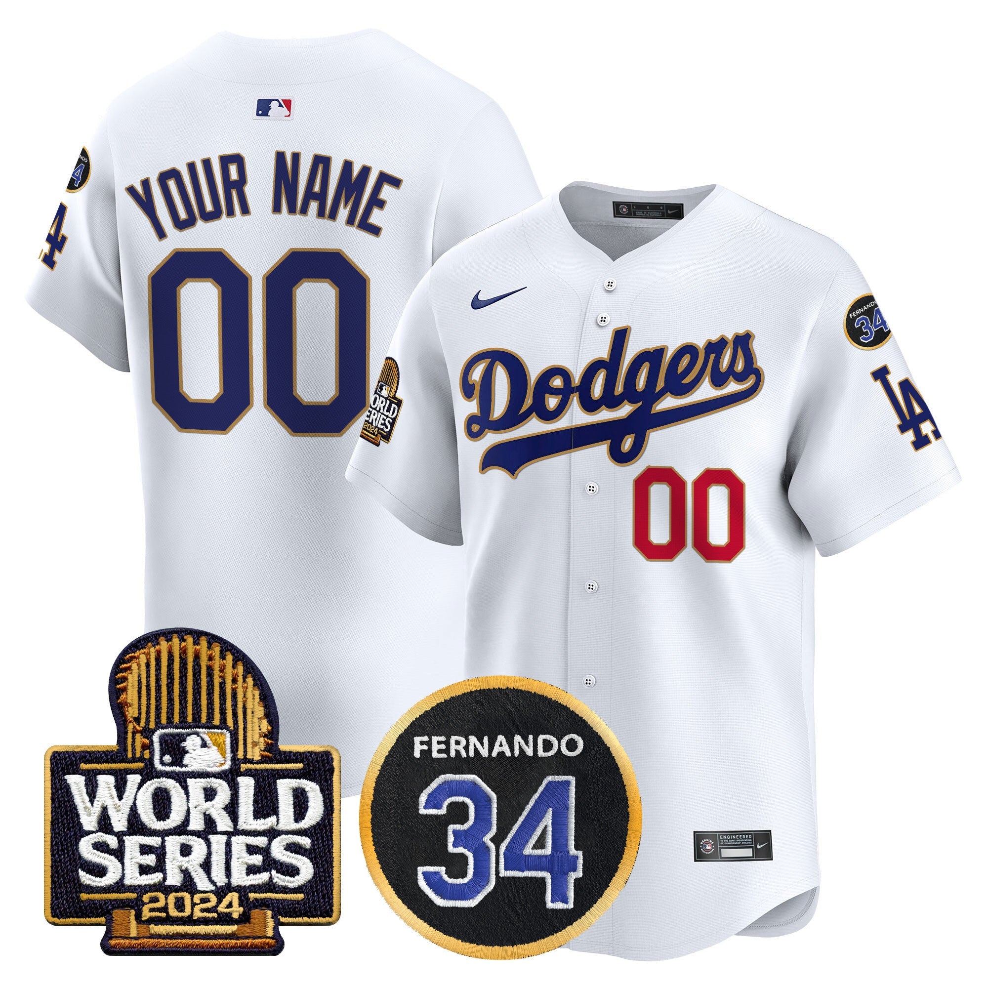 Fernando Memorial & 2024 World Series Patch Vapor Premier Limited Custom Jersey