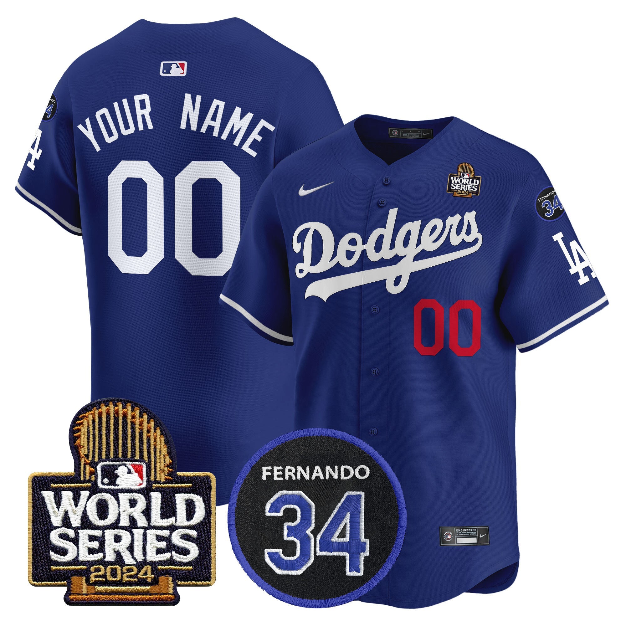 Fernando Memorial & 2024 World Series Patch Vapor Premier Limited Custom Jersey V2