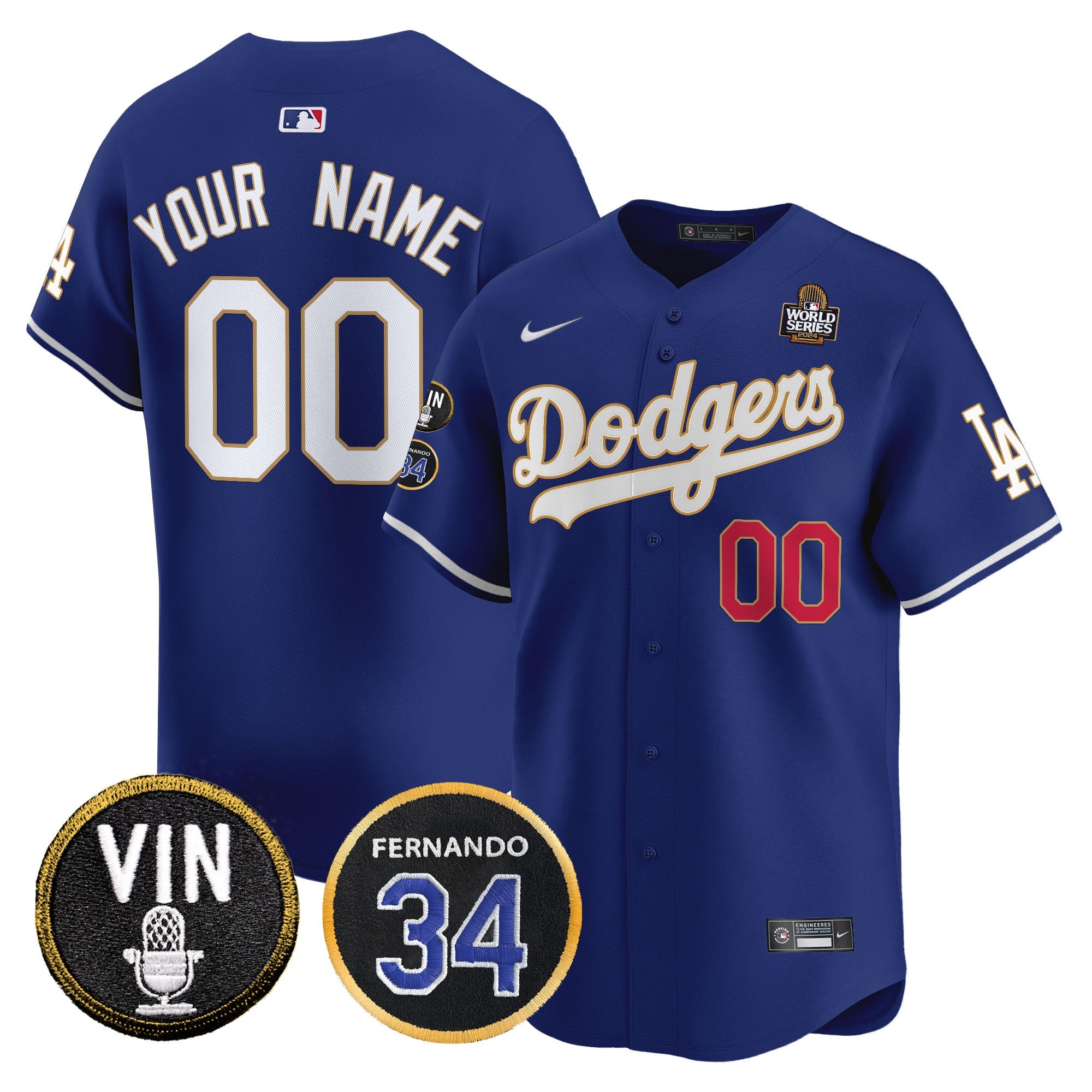 2024 World Series Gold Trim Vapor Premier Limited Custom Jersey V3