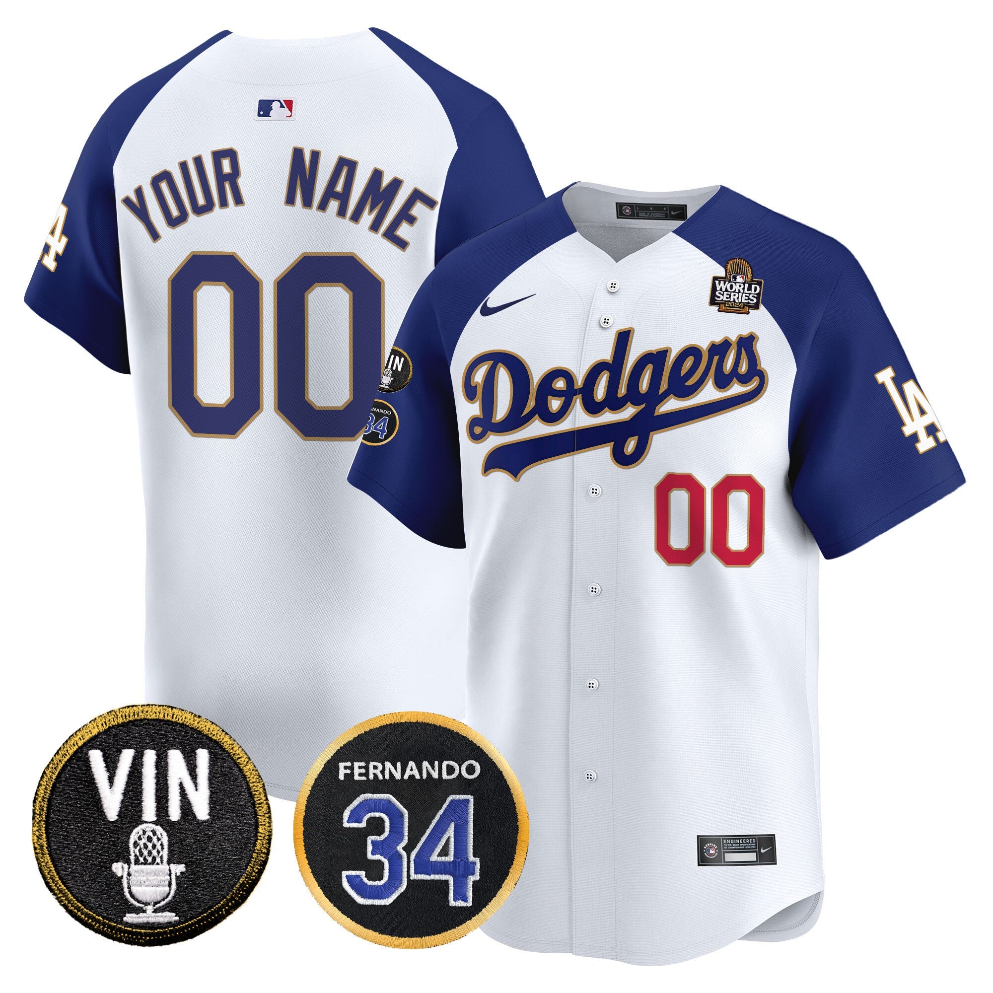 2024 World Series Gold Trim Vapor Premier Limited Custom Jersey V3