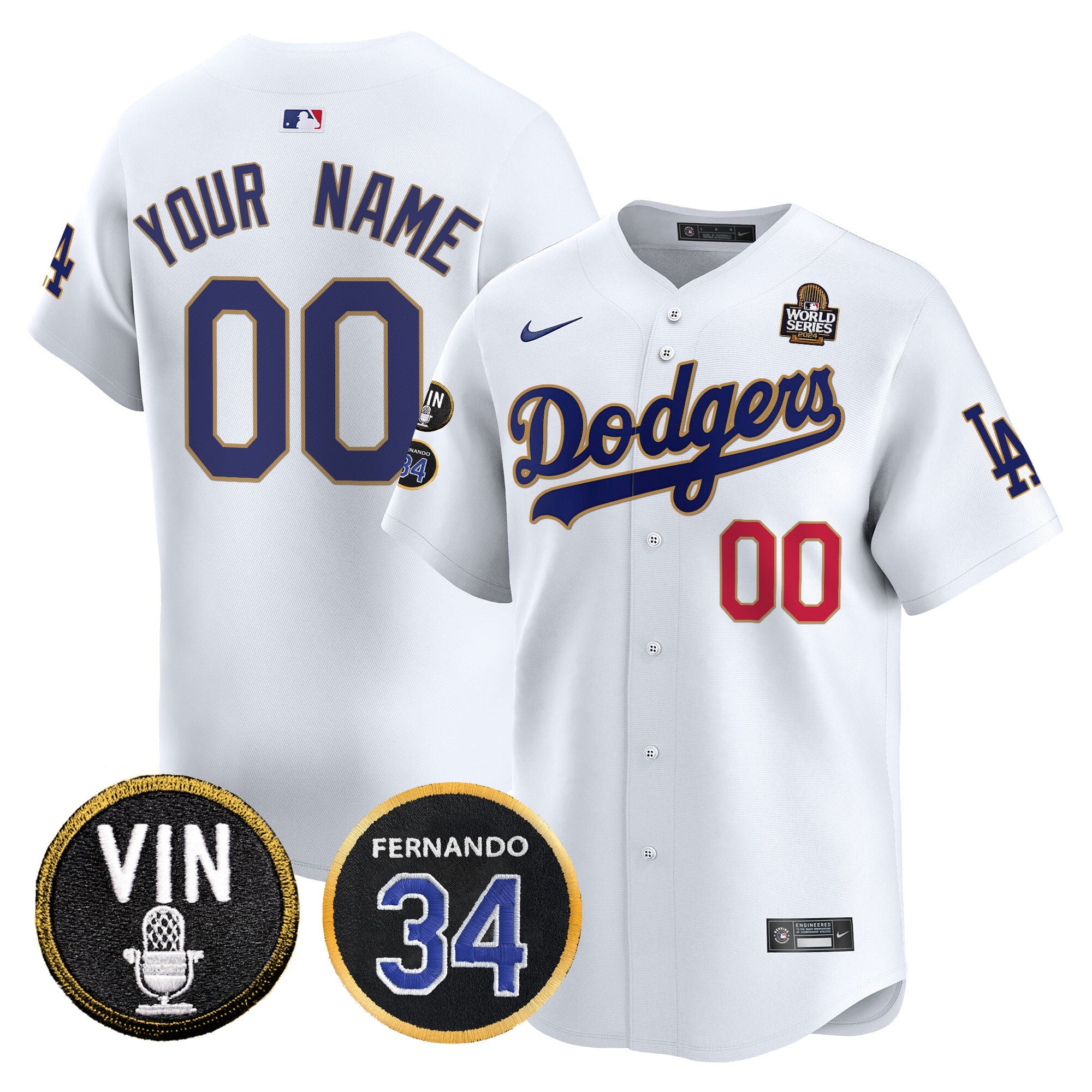 2024 World Series Gold Trim Vapor Premier Limited Custom Jersey V3