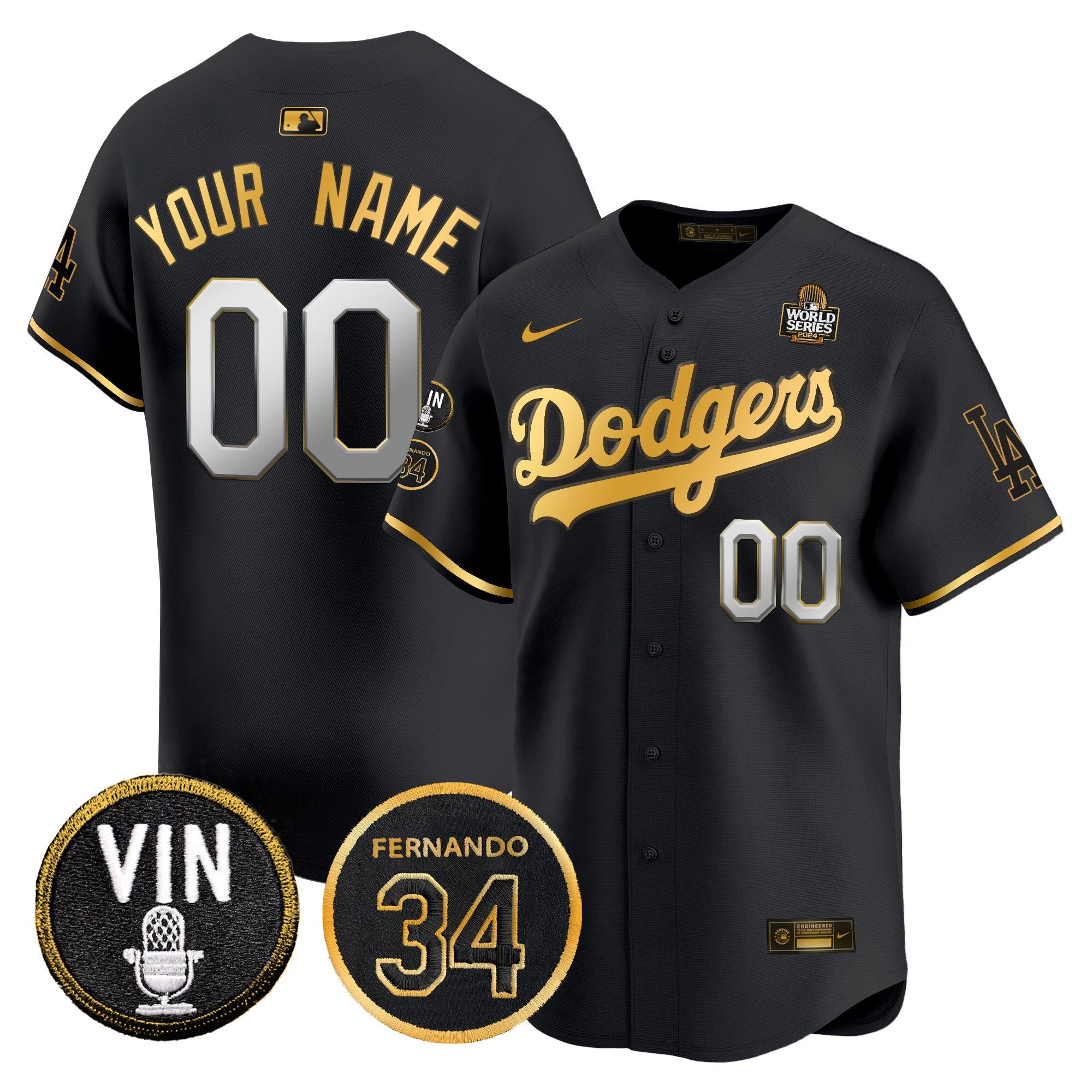 2024 World Series Gold Trim Vapor Premier Limited Custom Jersey V3