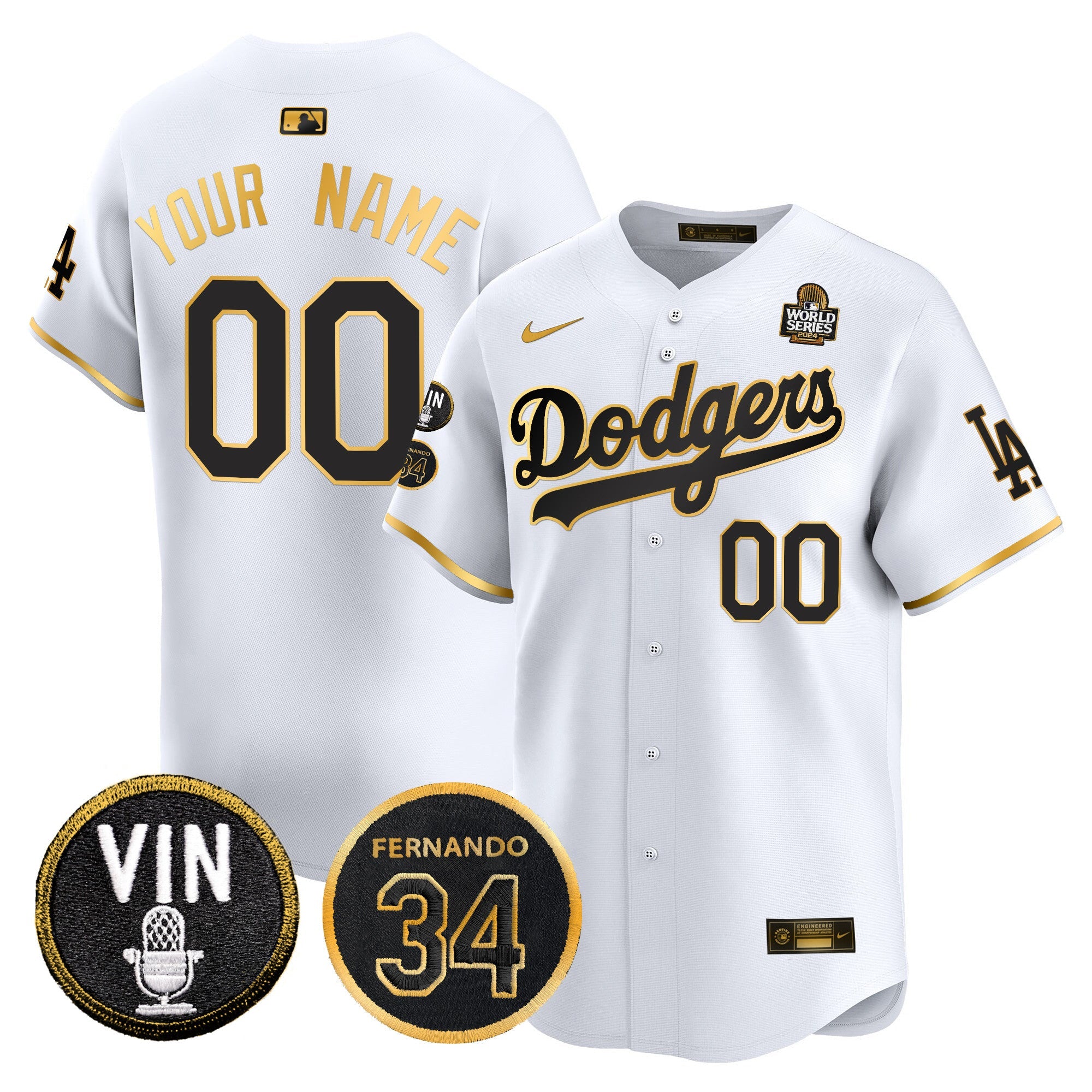 2024 World Series Gold Trim Vapor Premier Limited Custom Jersey V3