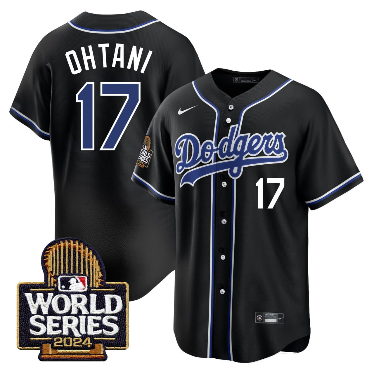 Shohei Ohtani Los Angeles 2024 World Series Black Jersey