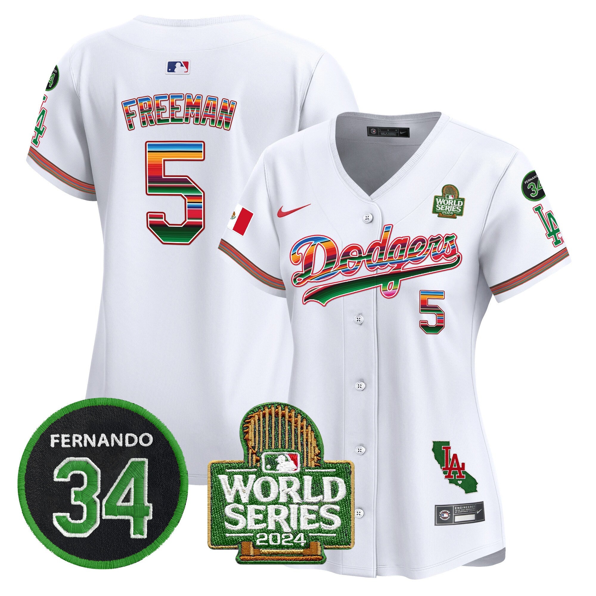 Women’s Mexico Fernando Memorial & 2024 World Series Patch Vapor Premier Limited Jersey V2