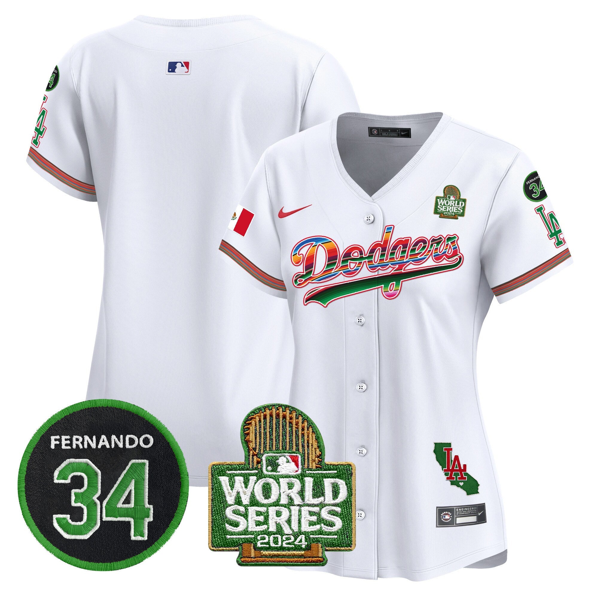 Women’s Mexico Fernando Memorial & 2024 World Series Patch Vapor Premier Limited Jersey V2