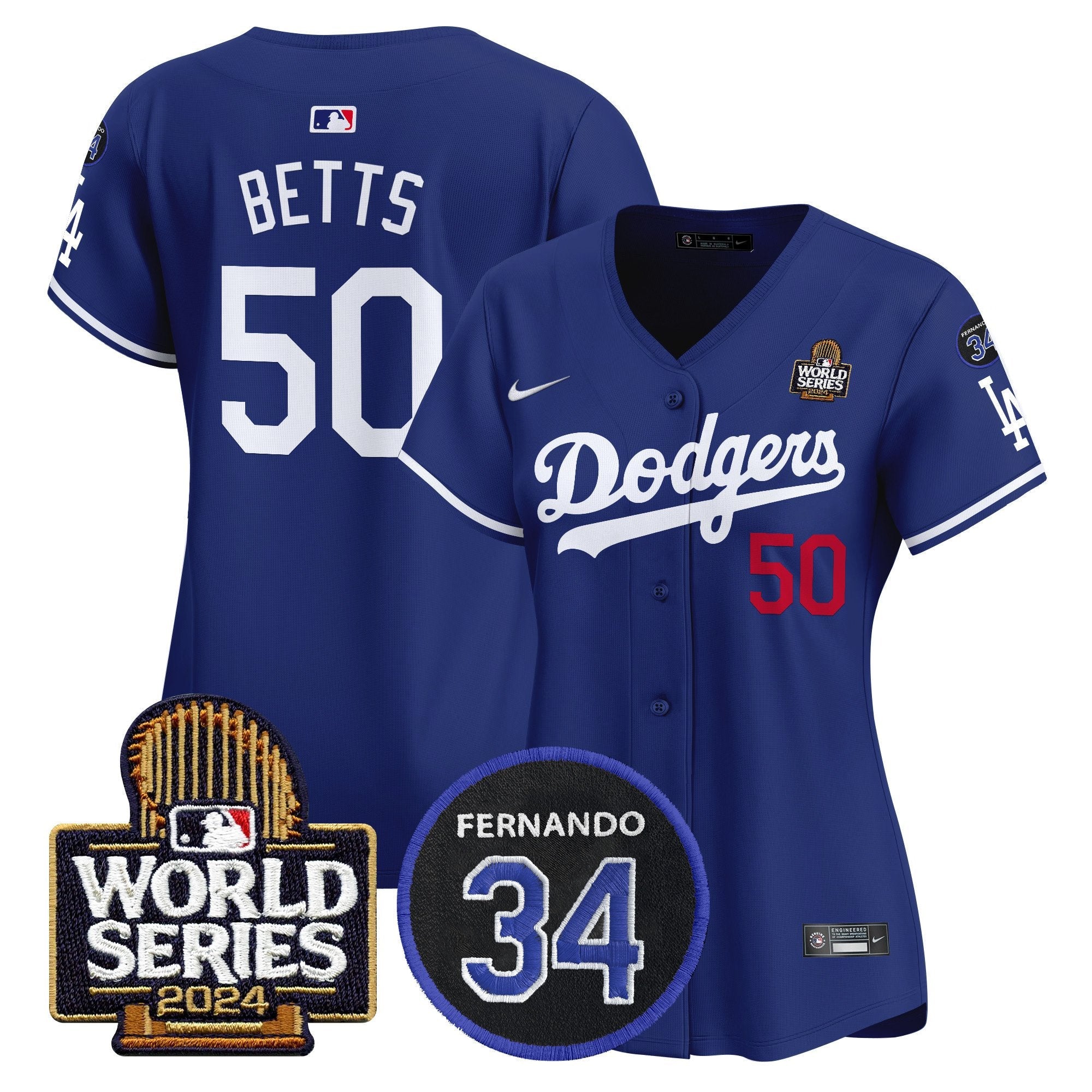 Women’s Fernando Memorial & 2024 World Series Patch Vapor Premier Limited Jersey V2