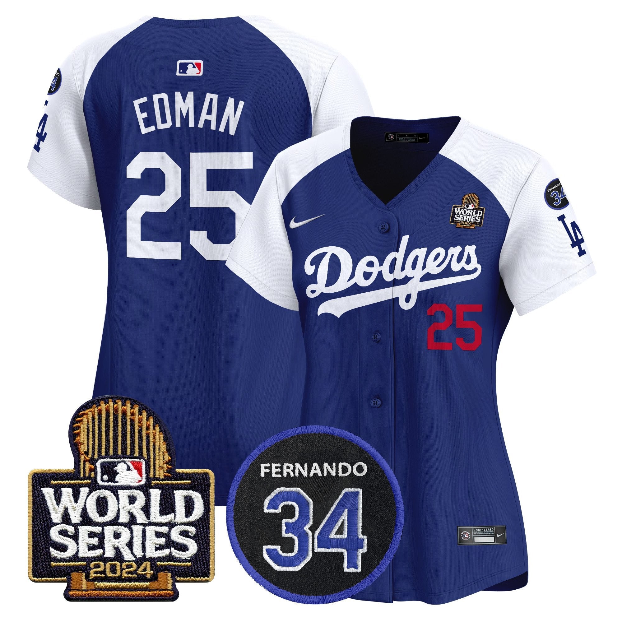 Women’s Fernando Memorial & 2024 World Series Patch Vapor Premier Limited Jersey V2