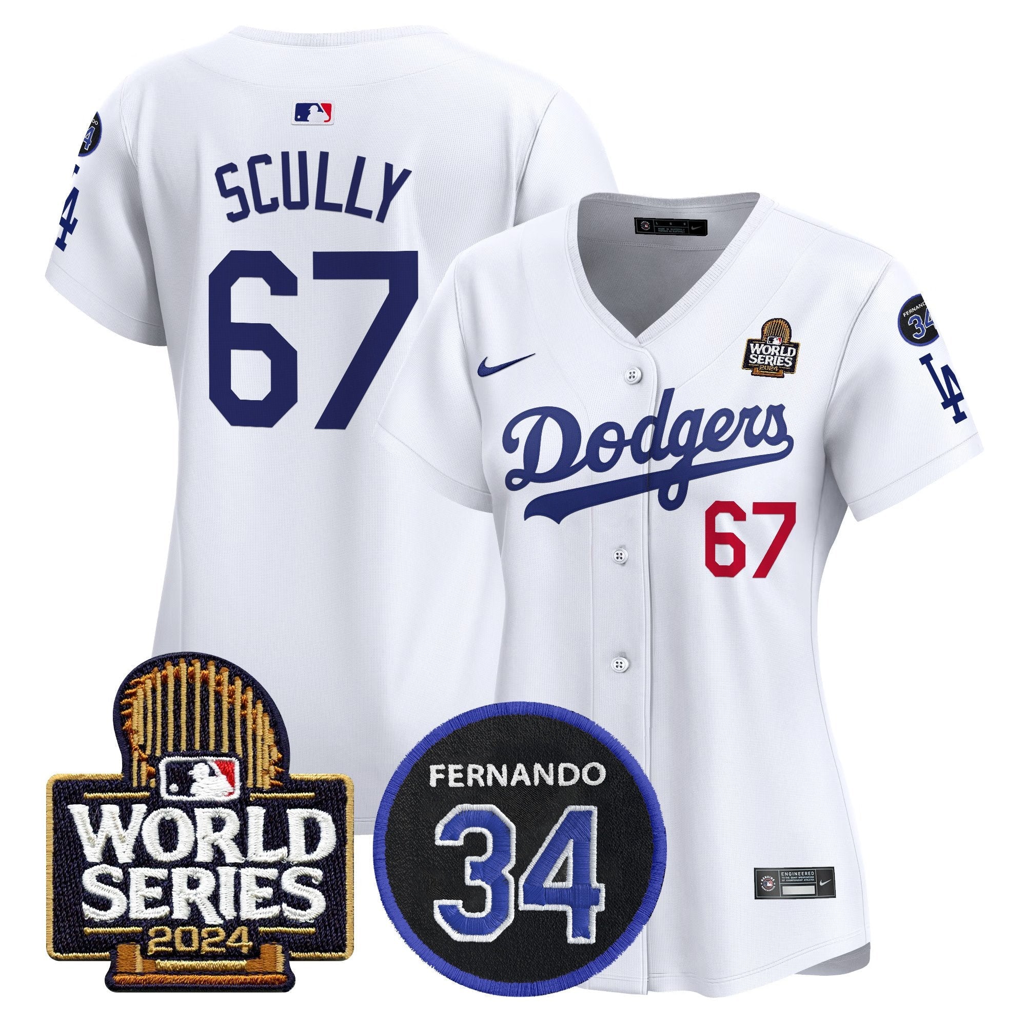 Women’s Fernando Memorial & 2024 World Series Patch Vapor Premier Limited Jersey V2