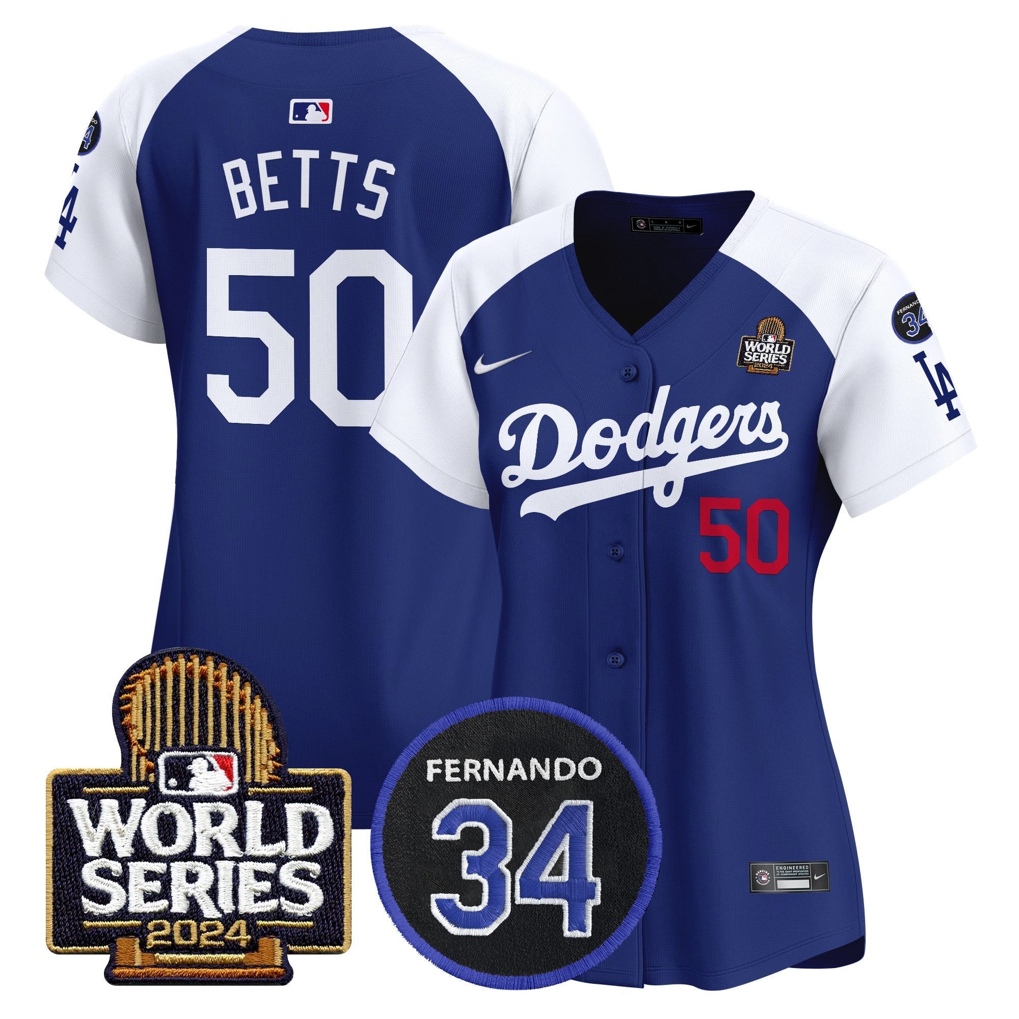 Women’s Fernando Memorial & 2024 World Series Patch Vapor Premier Limited Jersey V2