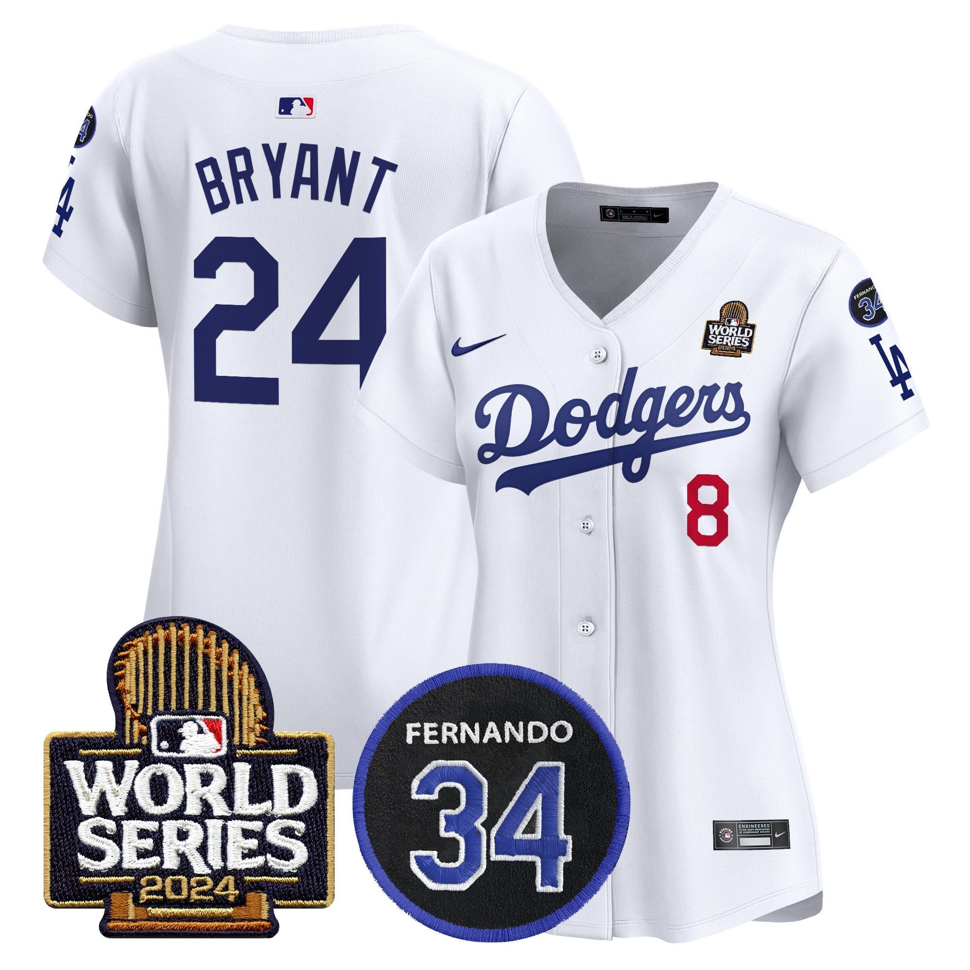 Women’s Fernando Memorial & 2024 World Series Patch Vapor Premier Limited Jersey V2