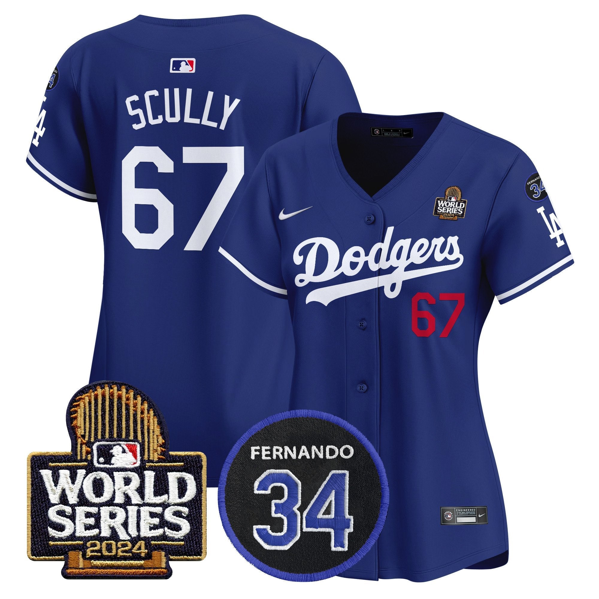 Women’s Fernando Memorial & 2024 World Series Patch Vapor Premier Limited Jersey V2