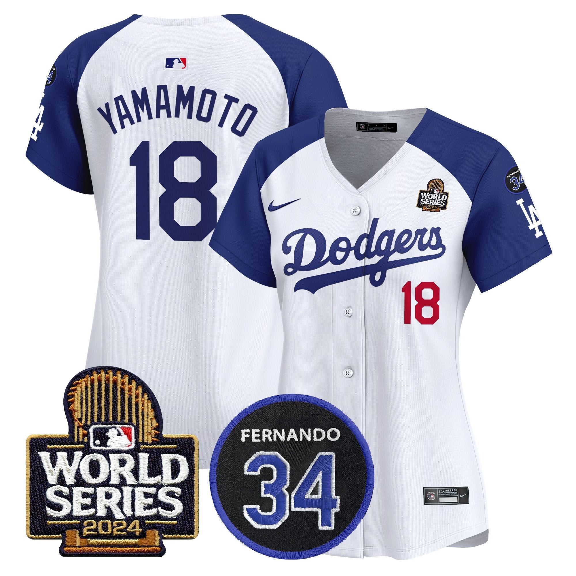 Women’s Fernando Memorial & 2024 World Series Patch Vapor Premier Limited Jersey V2