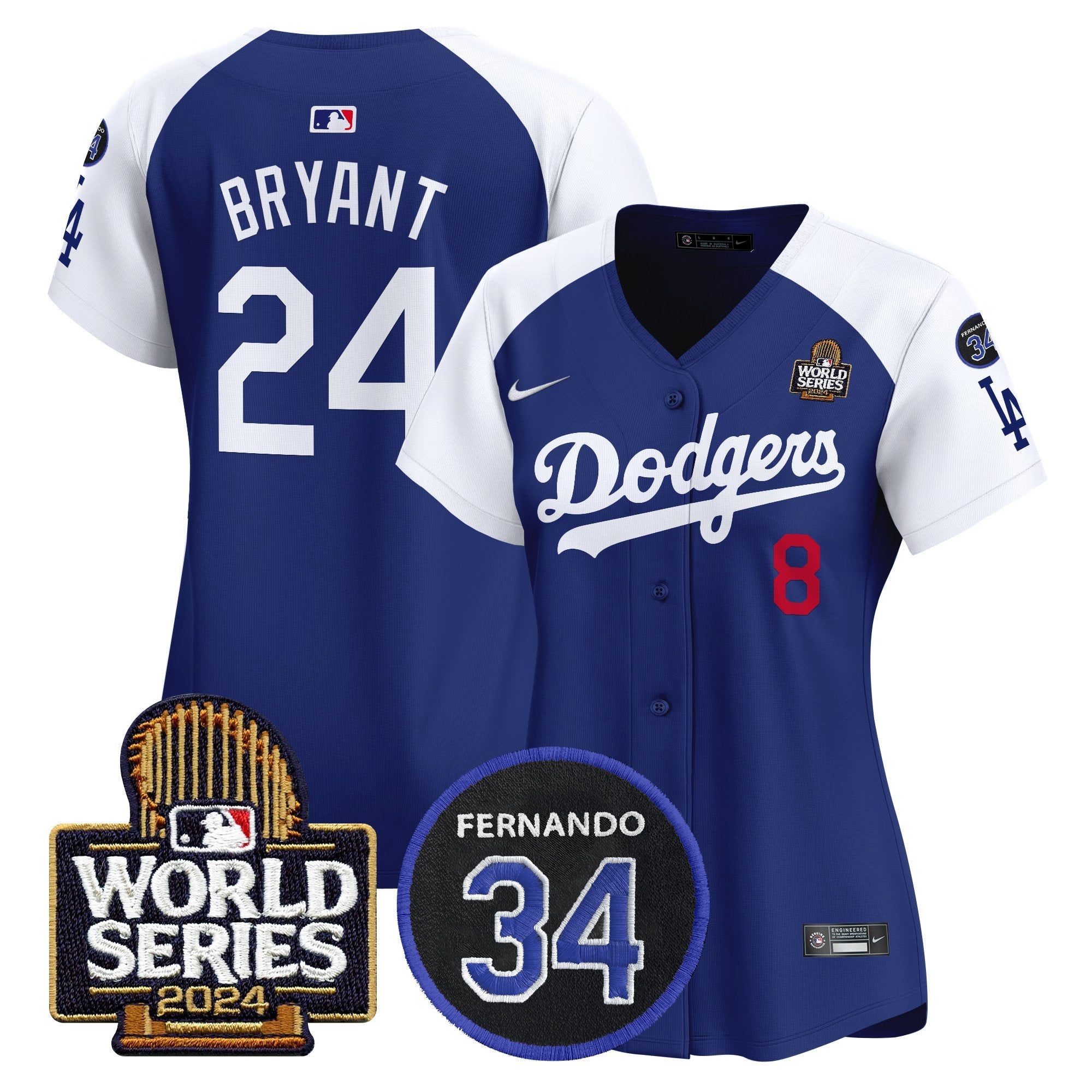 Women’s Fernando Memorial & 2024 World Series Patch Vapor Premier Limited Jersey V2