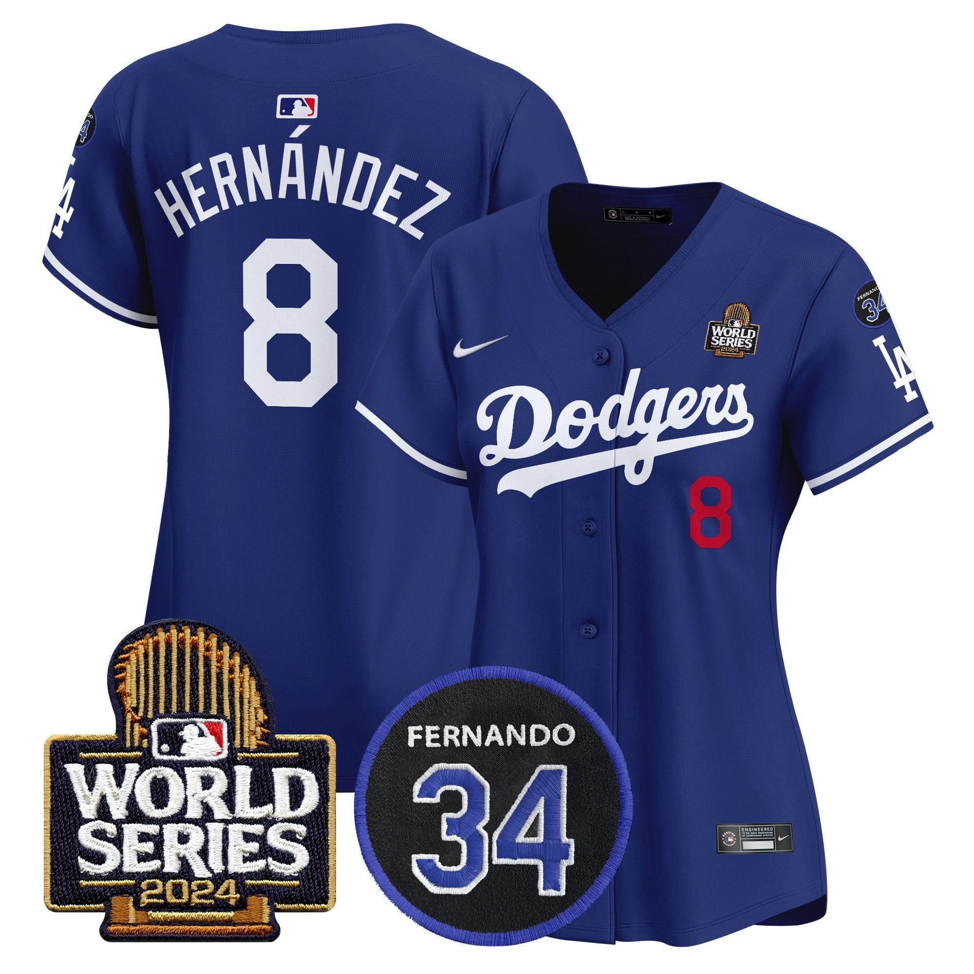 Women’s Fernando Memorial & 2024 World Series Patch Vapor Premier Limited Jersey V2