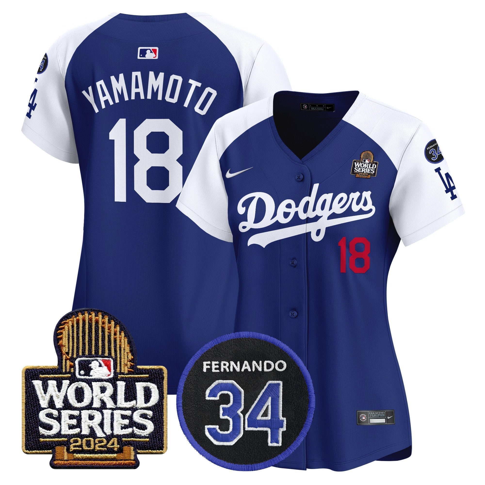 Women’s Fernando Memorial & 2024 World Series Patch Vapor Premier Limited Jersey V2