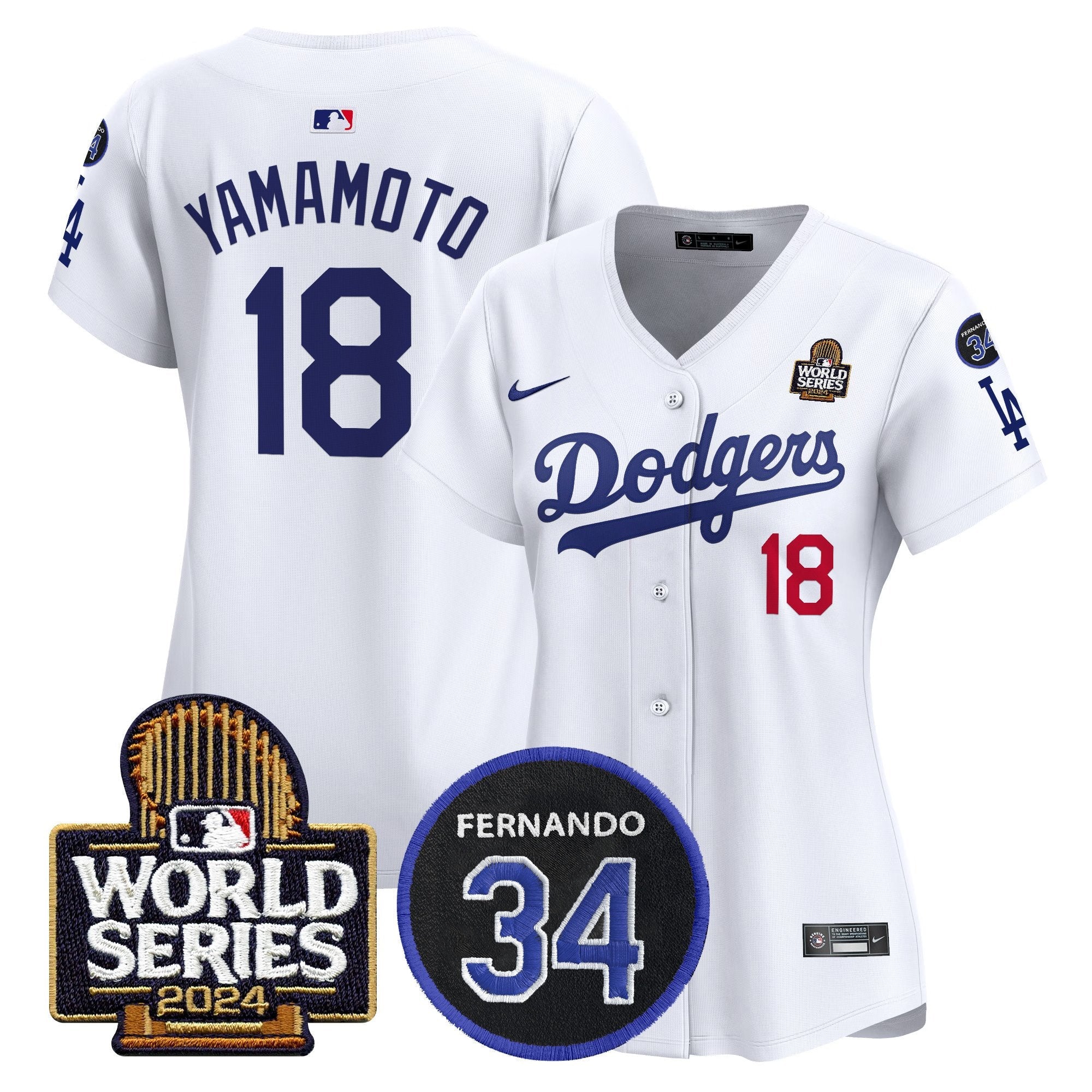 Women’s Fernando Memorial & 2024 World Series Patch Vapor Premier Limited Jersey V2