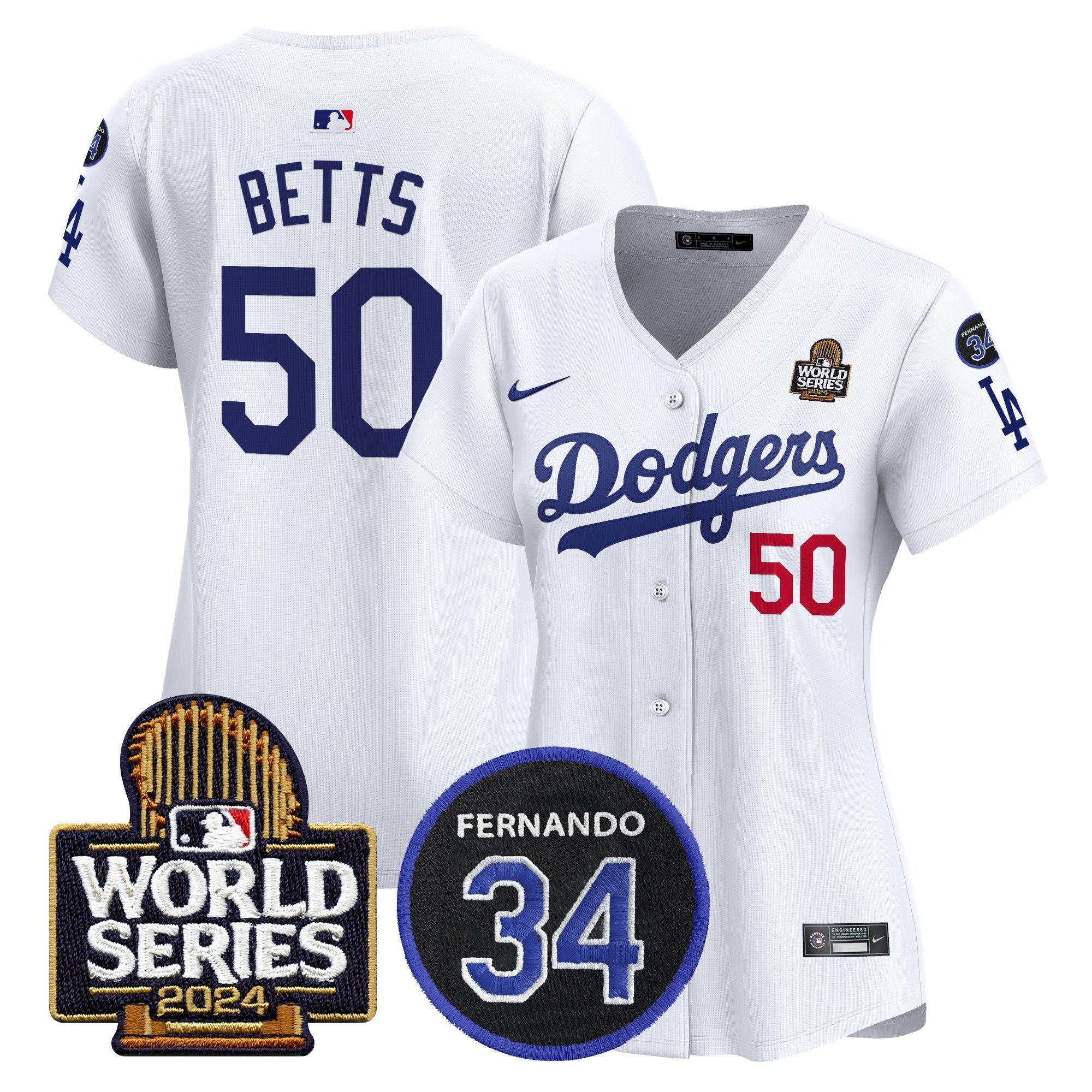 Women’s Fernando Memorial & 2024 World Series Patch Vapor Premier Limited Jersey V2