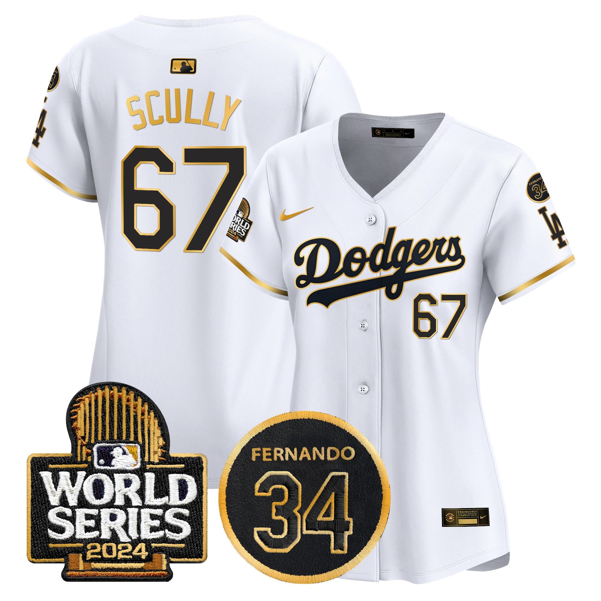 Women’s Fernando Memorial & 2024 World Series Patch Vapor Premier Limited Jersey