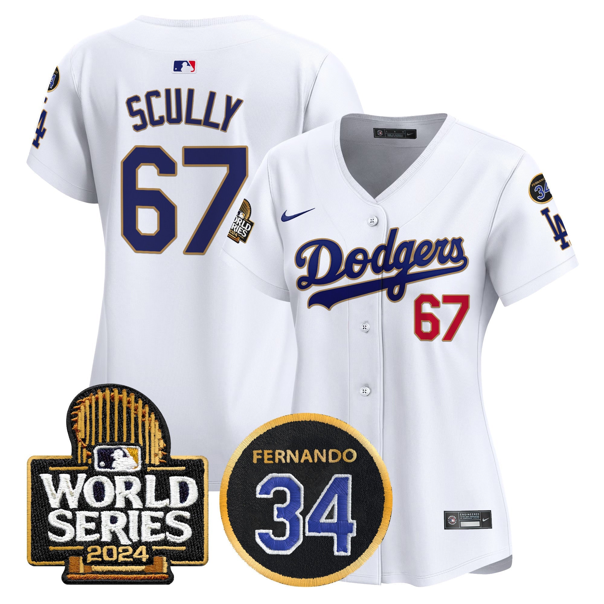Women’s Fernando Memorial & 2024 World Series Patch Vapor Premier Limited Jersey