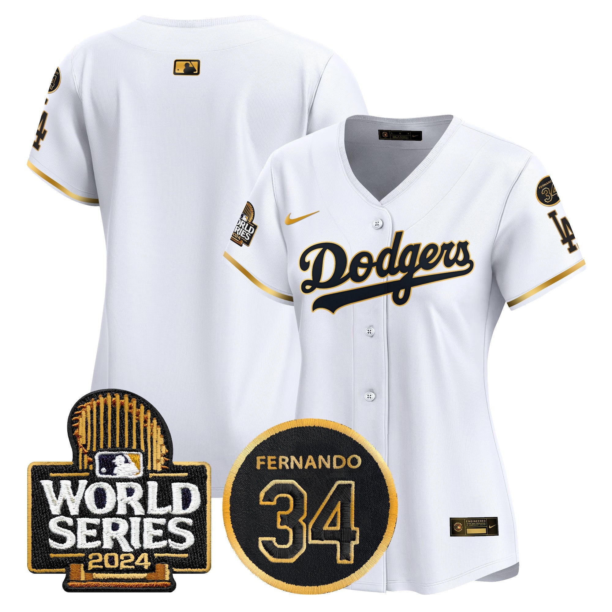 Women’s Fernando Memorial & 2024 World Series Patch Vapor Premier Limited Jersey
