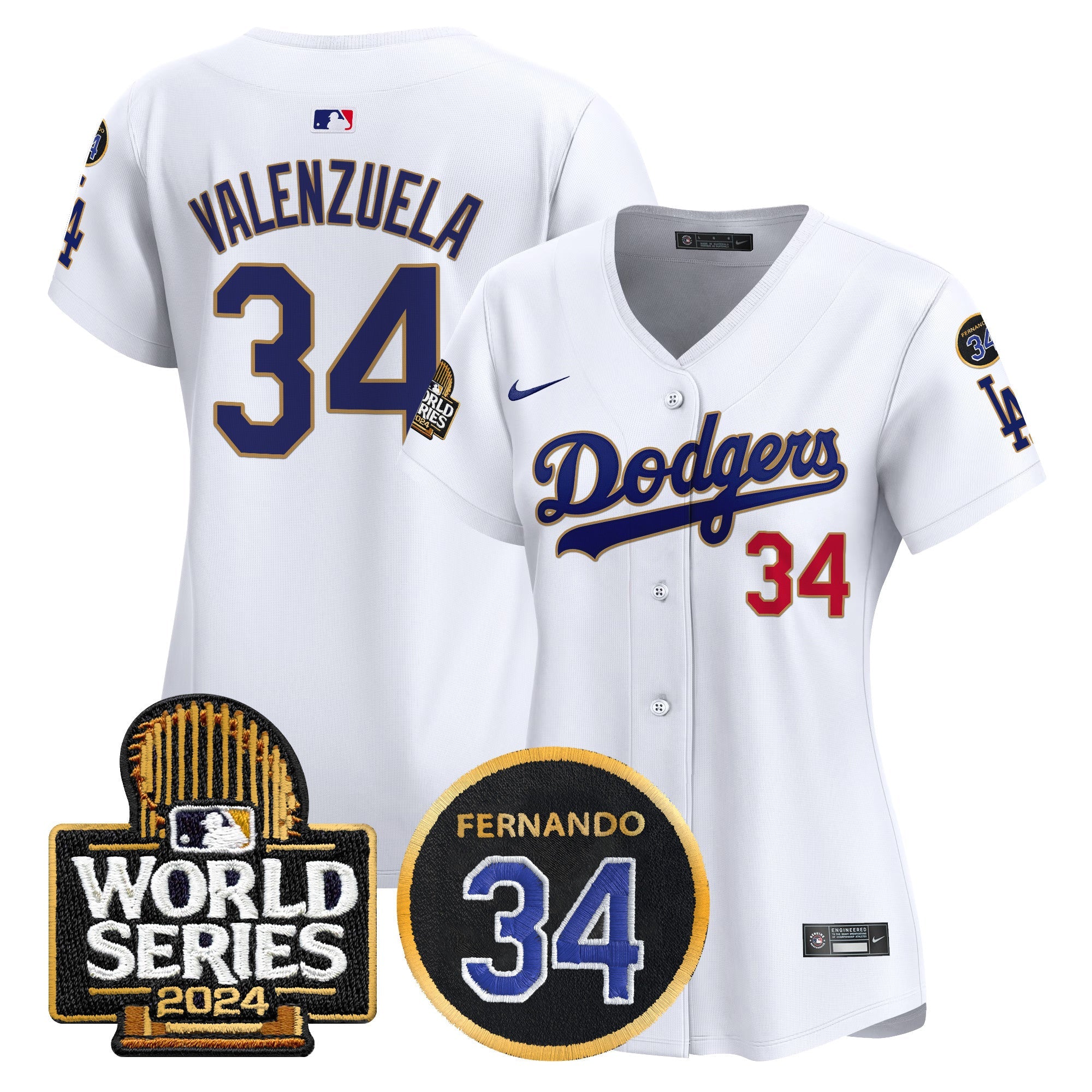Women’s Fernando Memorial & 2024 World Series Patch Vapor Premier Limited Jersey