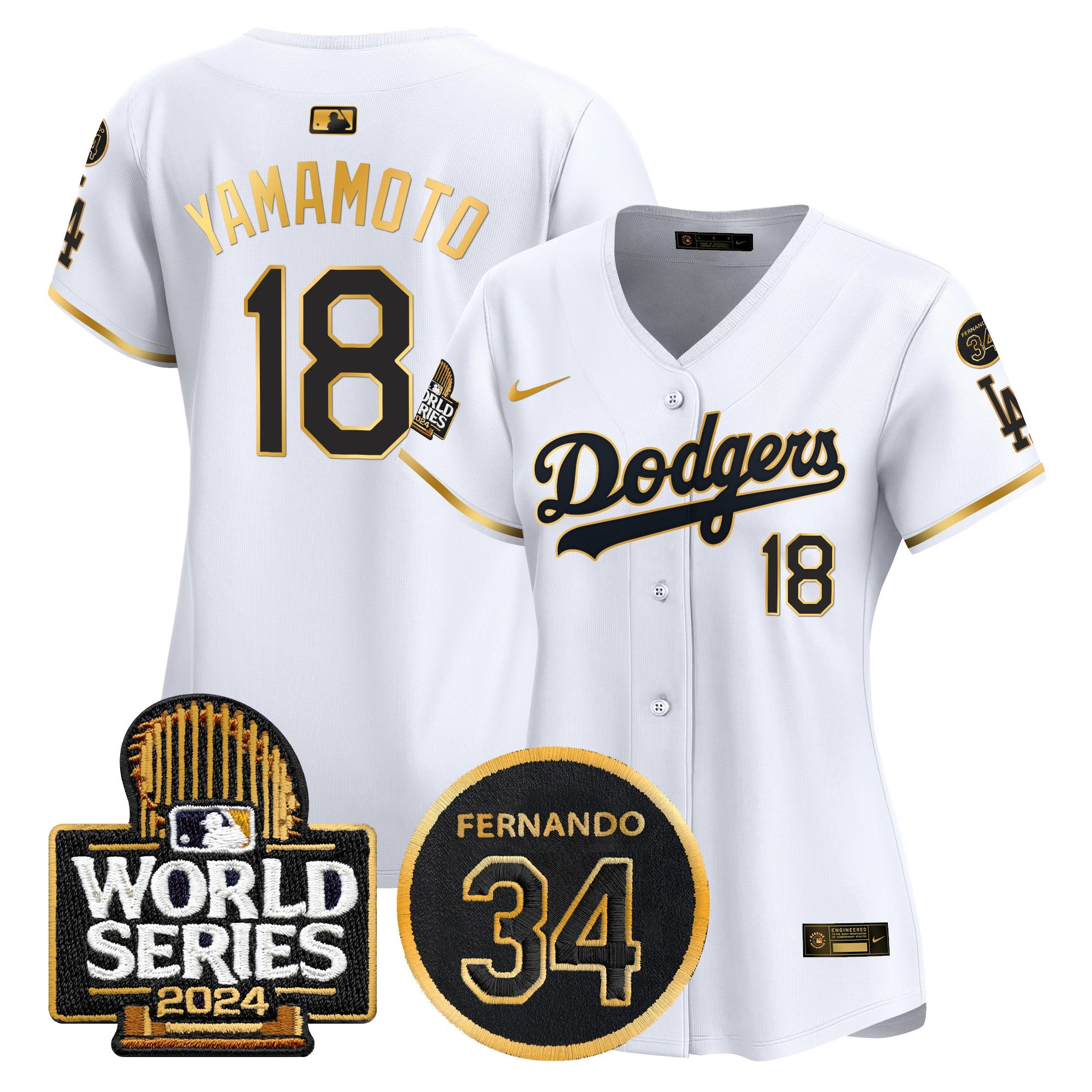 Women’s Fernando Memorial & 2024 World Series Patch Vapor Premier Limited Jersey