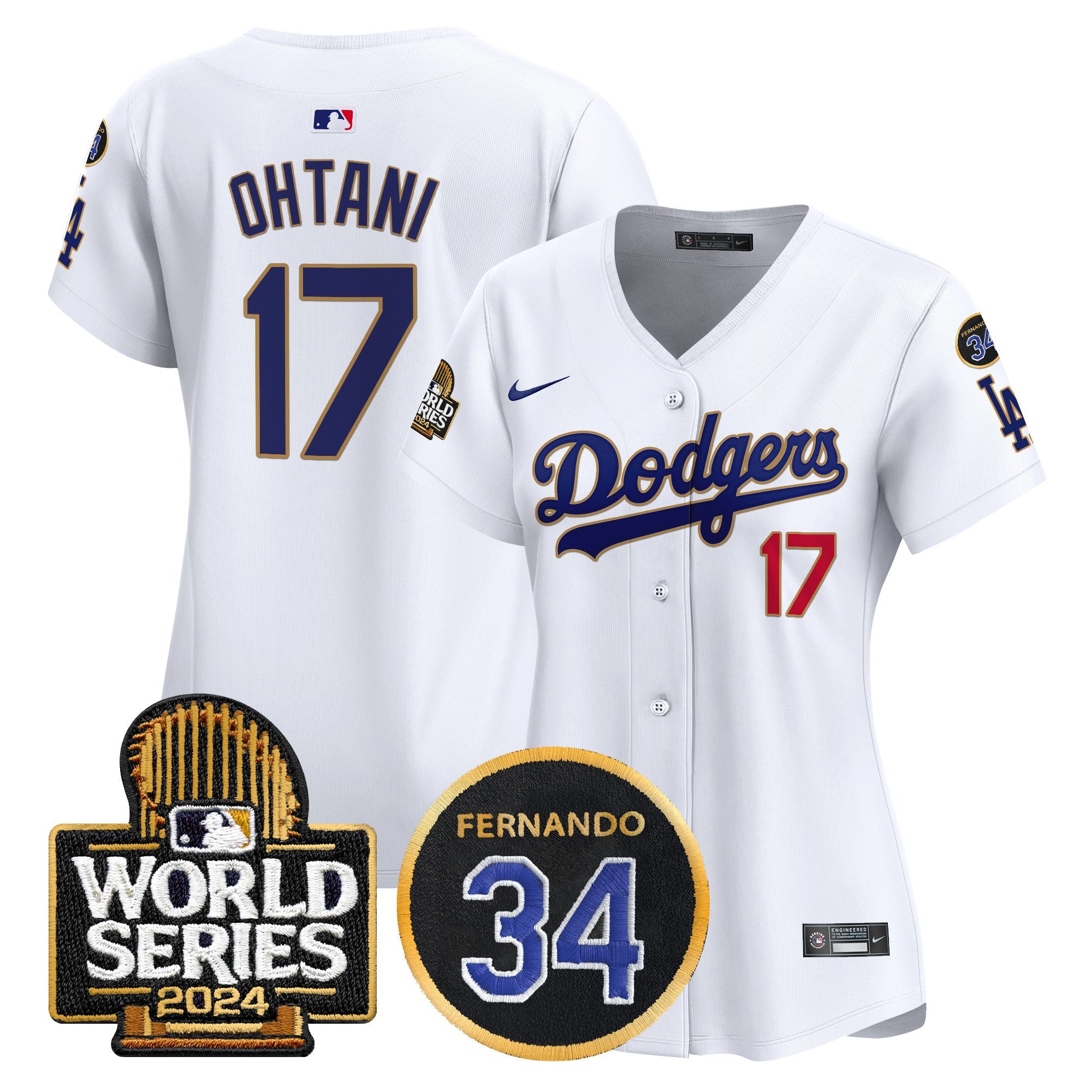 Women’s Fernando Memorial & 2024 World Series Patch Vapor Premier Limited Jersey