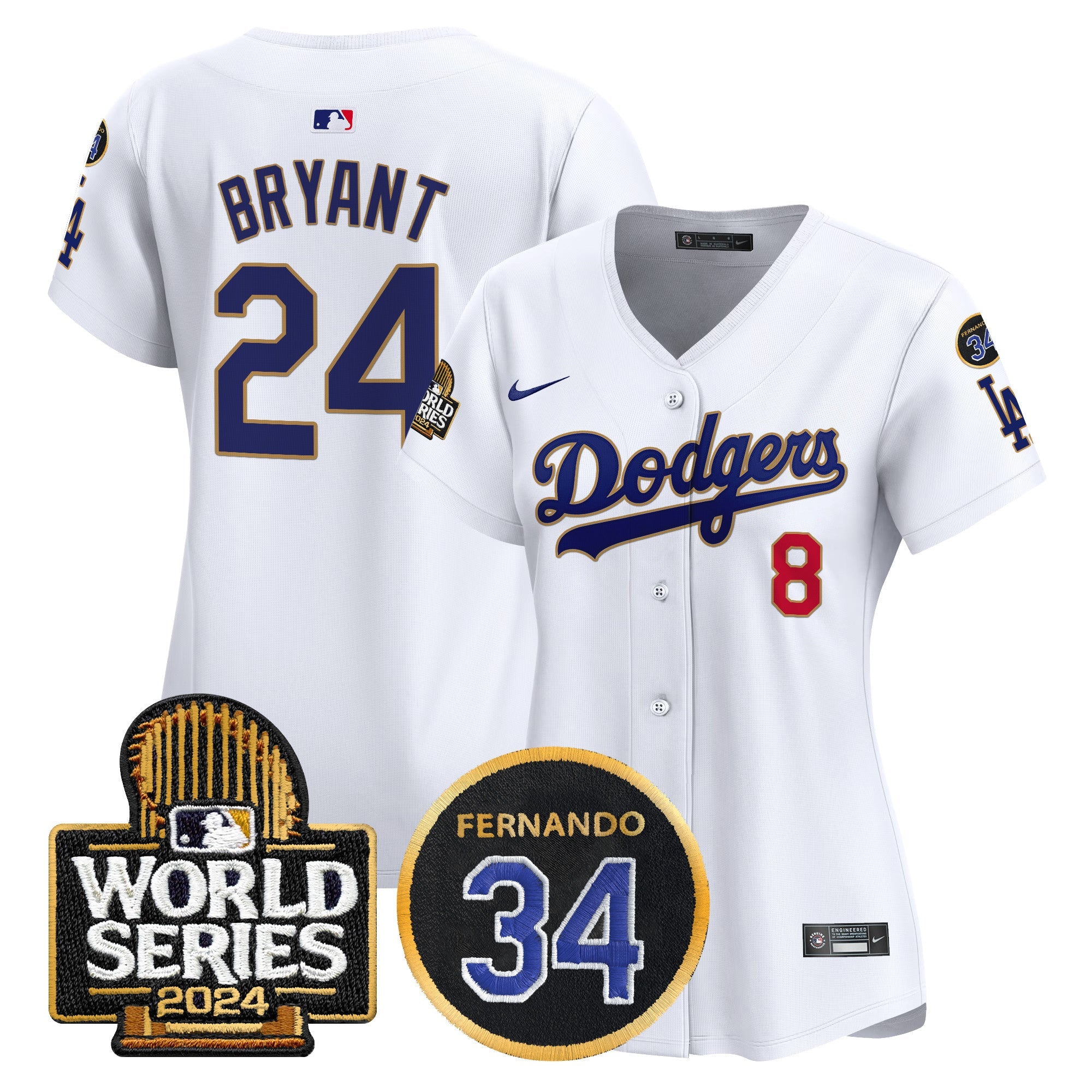 Women’s Fernando Memorial & 2024 World Series Patch Vapor Premier Limited Jersey