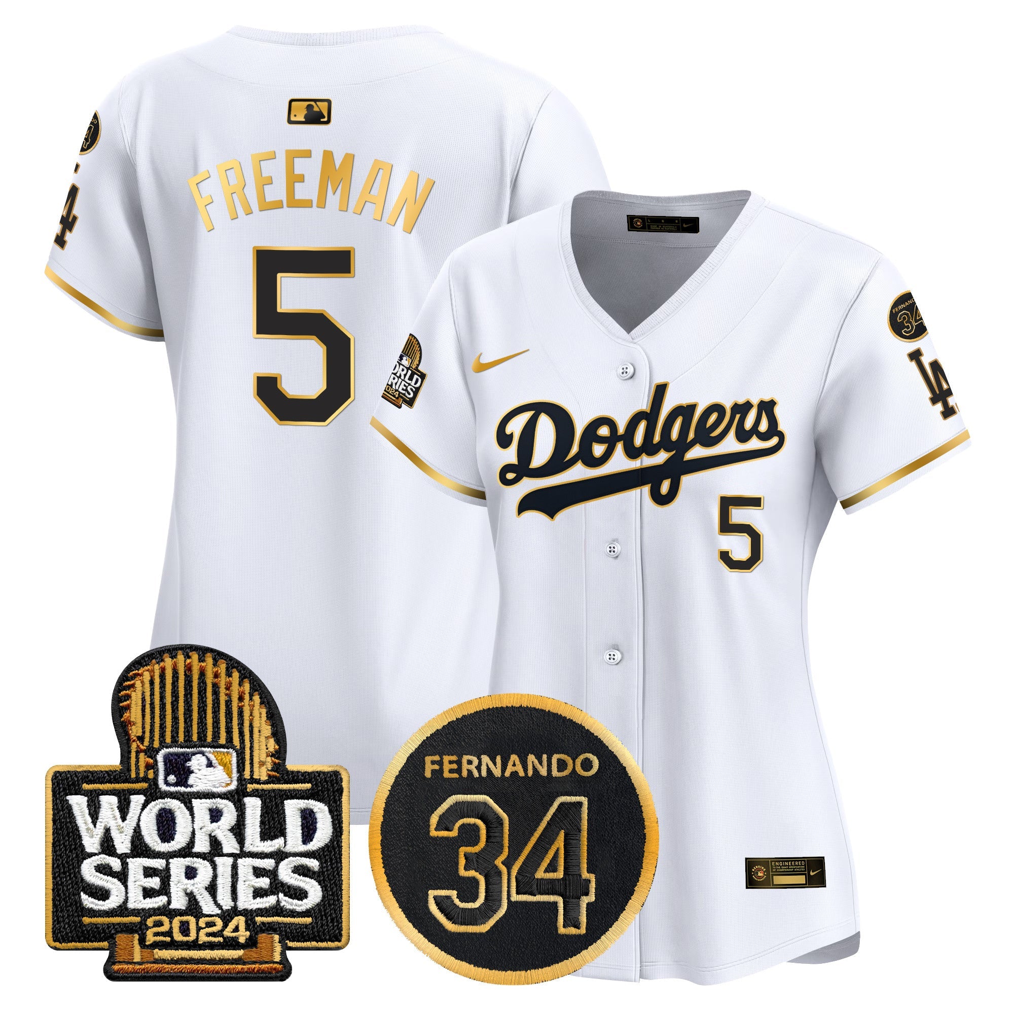 Women’s Fernando Memorial & 2024 World Series Patch Vapor Premier Limited Jersey