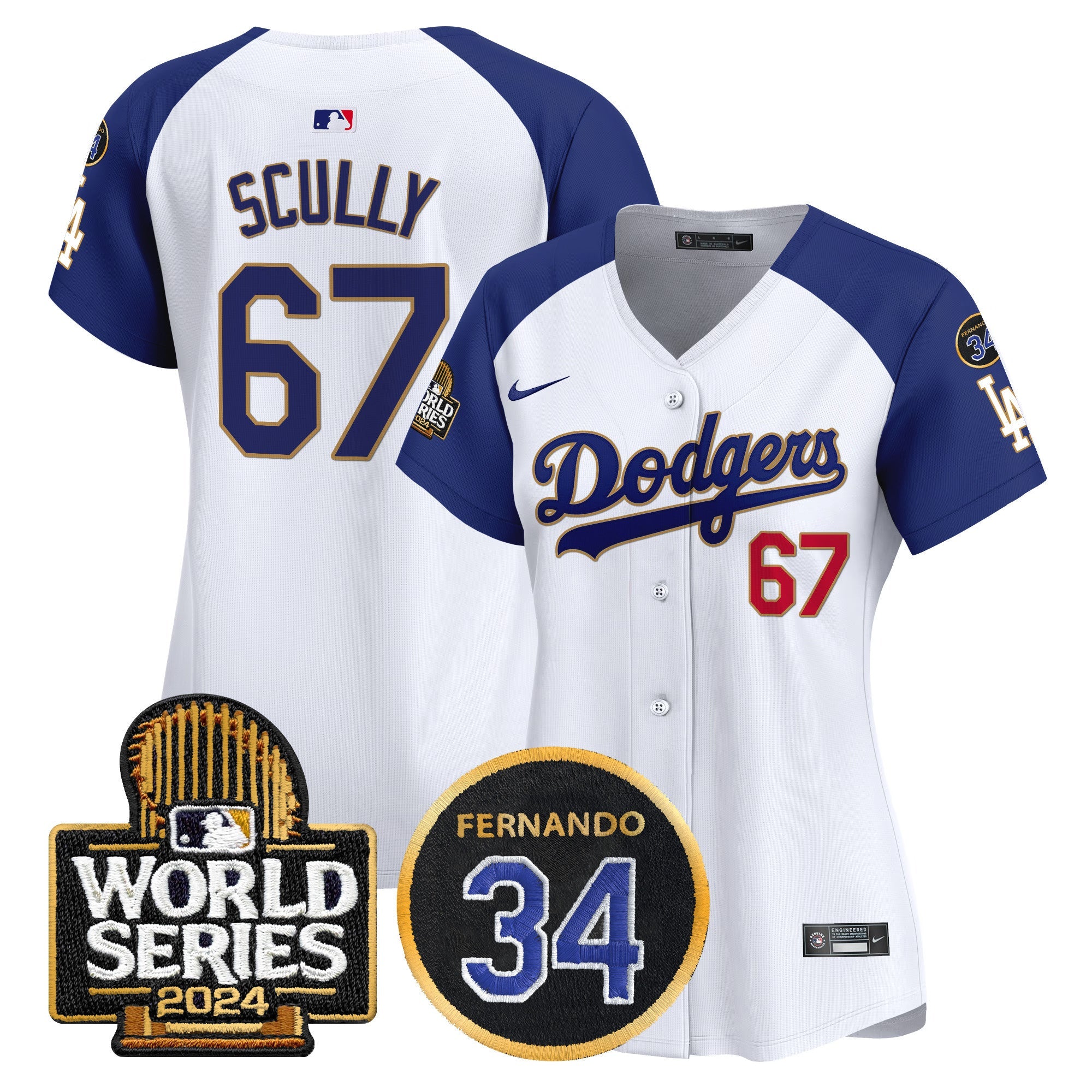 Women’s Fernando Memorial & 2024 World Series Patch Vapor Premier Limited Jersey
