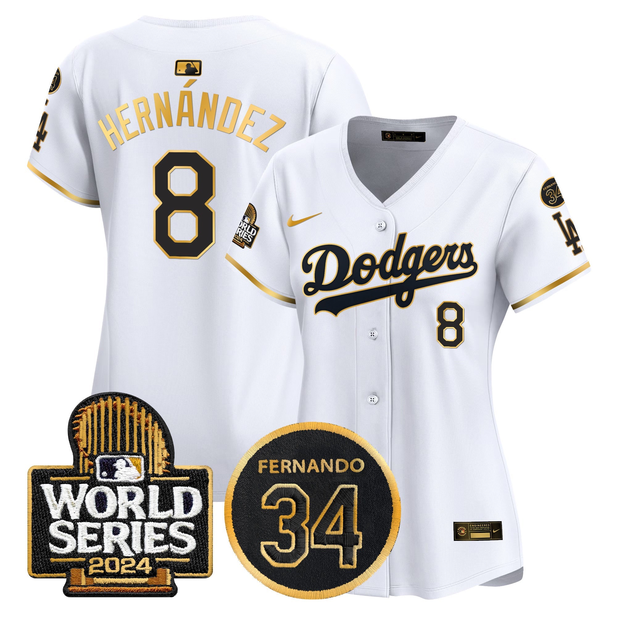 Women’s Fernando Memorial & 2024 World Series Patch Vapor Premier Limited Jersey